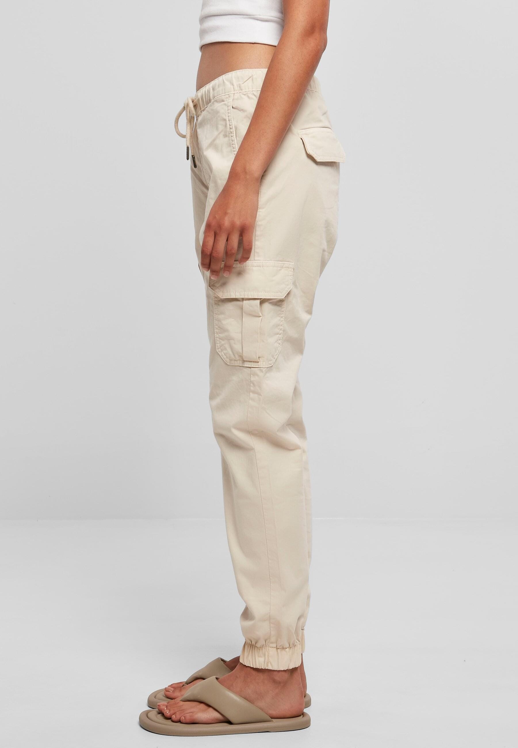 URBAN CLASSICS Cargohose »Urban Classics Damen Ladies High Waist Cargo Jogging Pants«, (1 tlg.)