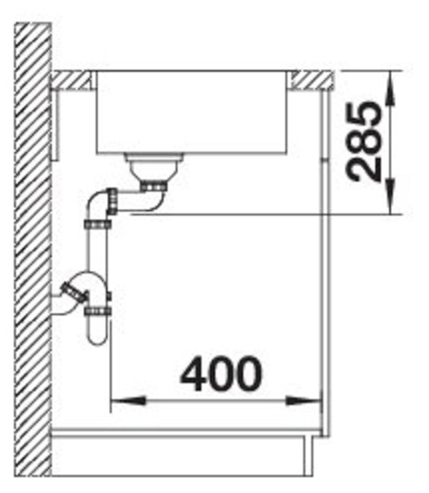 Blanco Edelstahlspüle »SUPRA 400-IF R12« 1 Stk. tlg. zum wechselseitigen Einbau geeignet