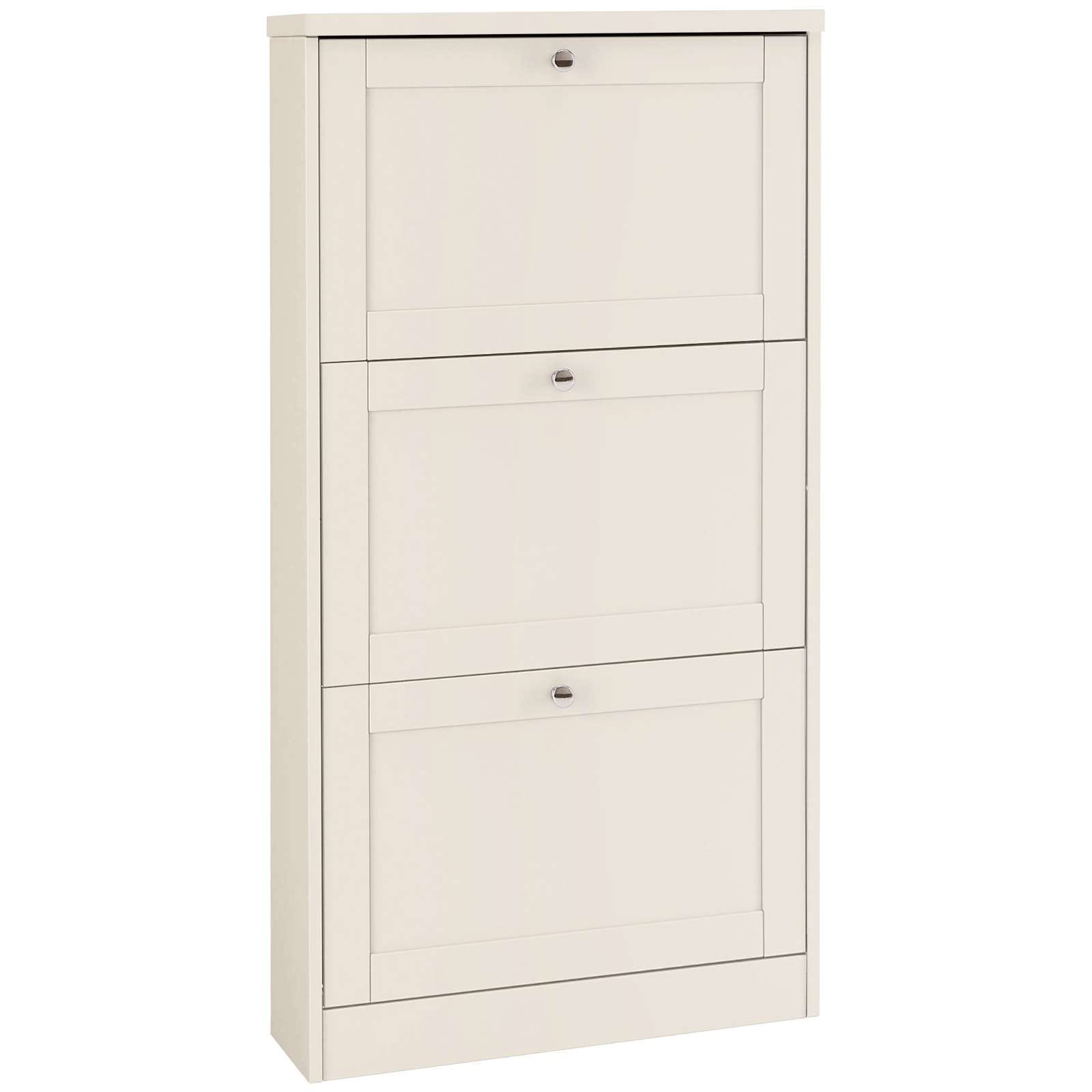 OTTO home Schuhschrank "Heide" Breite 70 cm, mit 3 Klappen und Facettenfront, Höhe ca. 130 cm