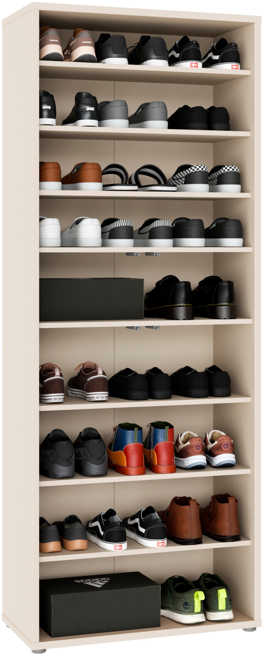 FORTE Schuhschrank »Alice Springs«, (B/H/T 74,5/191,9/34,9 cm), Stauraumschrank, Mehrzweckschrank, Breite 74,5 cm, mit 8 Böden