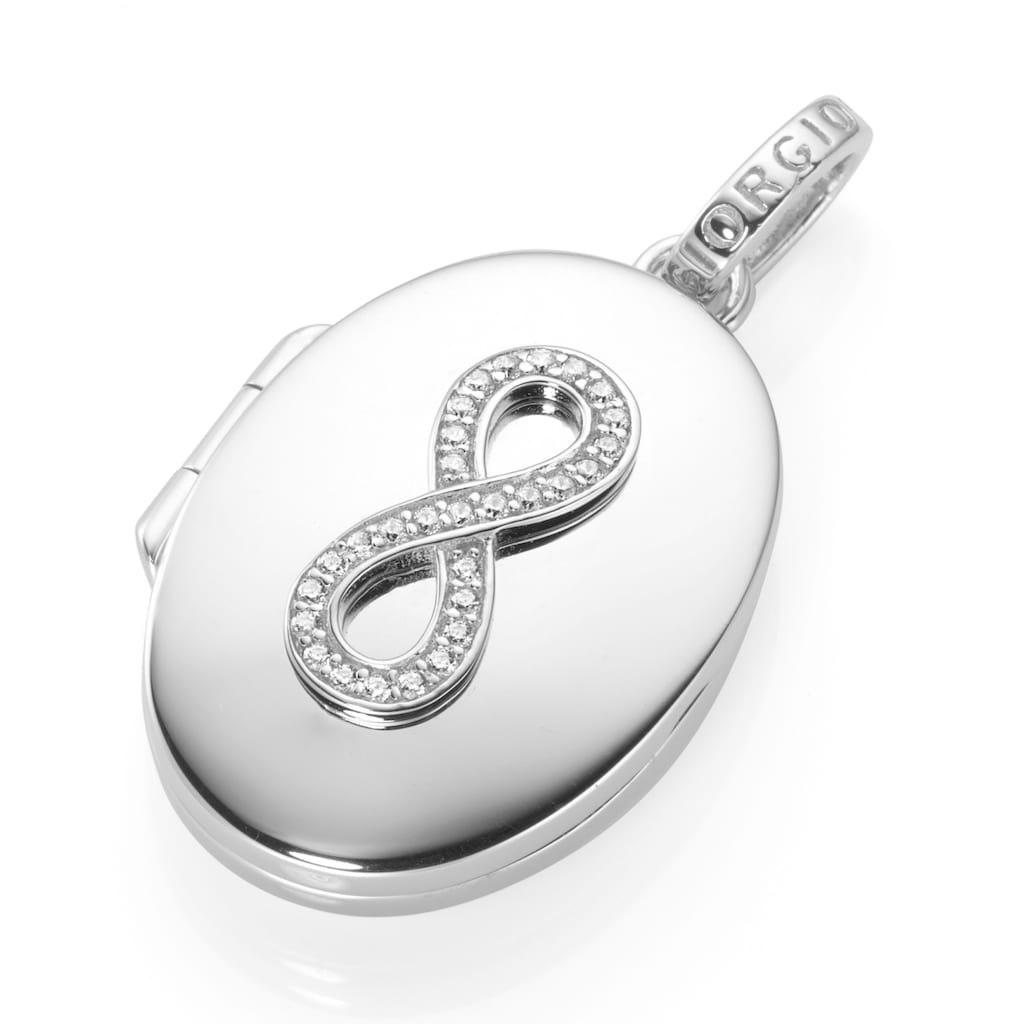 GIORGIO MARTELLO MILANO Medallionanhänger »Medaillon mit Infinity (Unendlichkeit) Symbol, Silber 925«