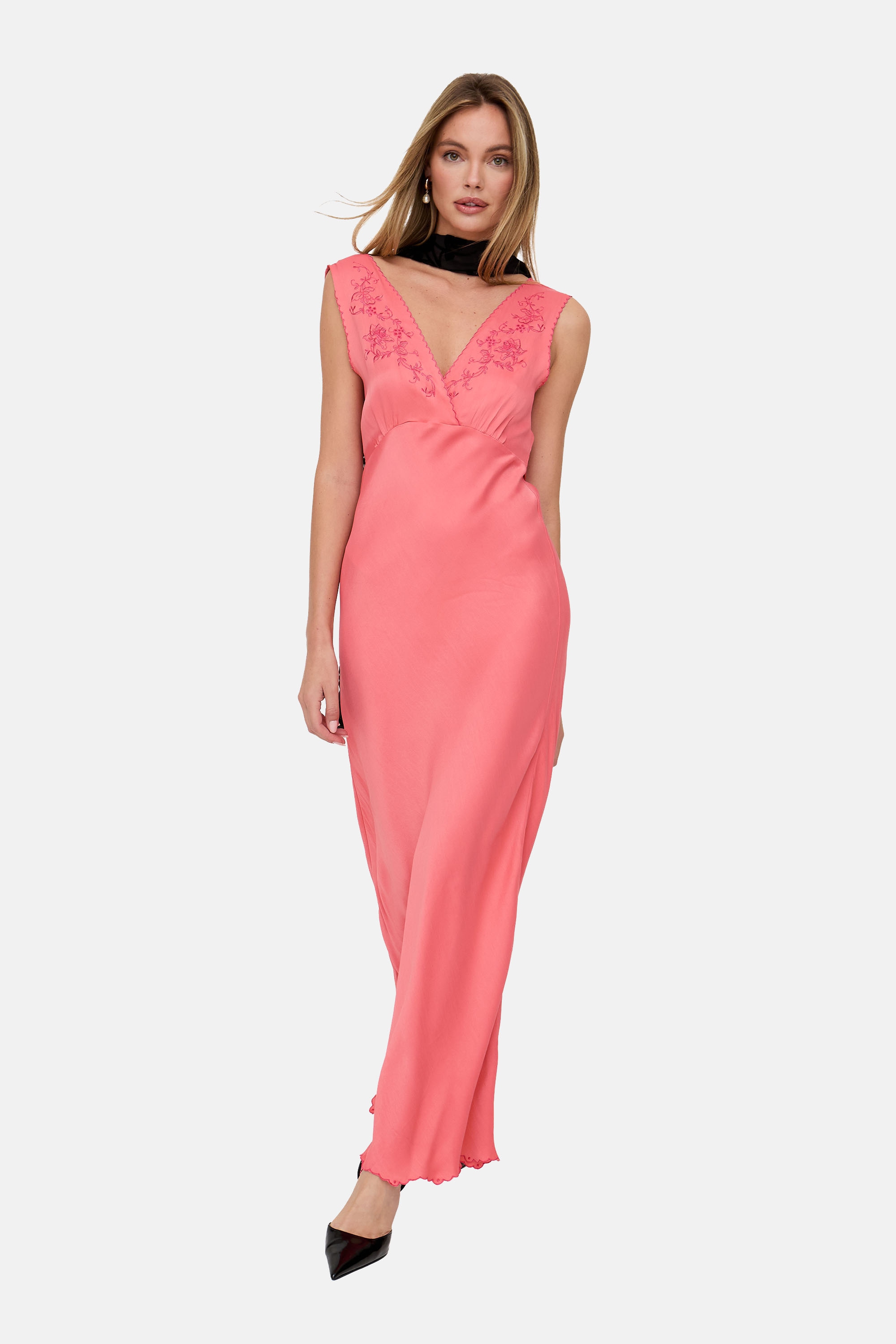 Lily and Lionel Midikleid »Pandora Bias Cut Sleeveless Embroidered Maxi Dress Damen«