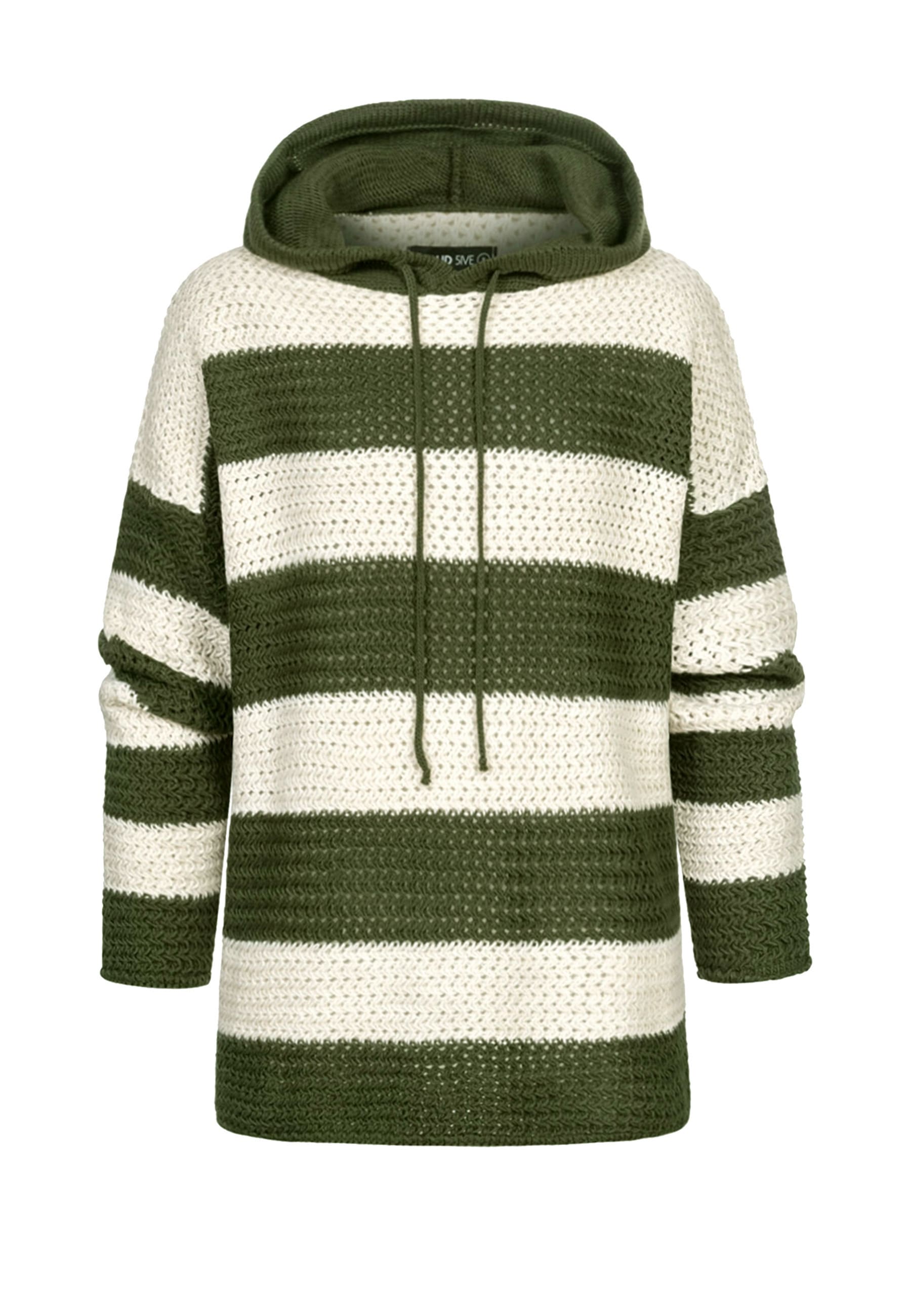 CLOUD 5IVE Kapuzenpullover "CLOUD 5IVE Strick-Hoodie mit Tunnelzug und Streifen" 1 Stk.