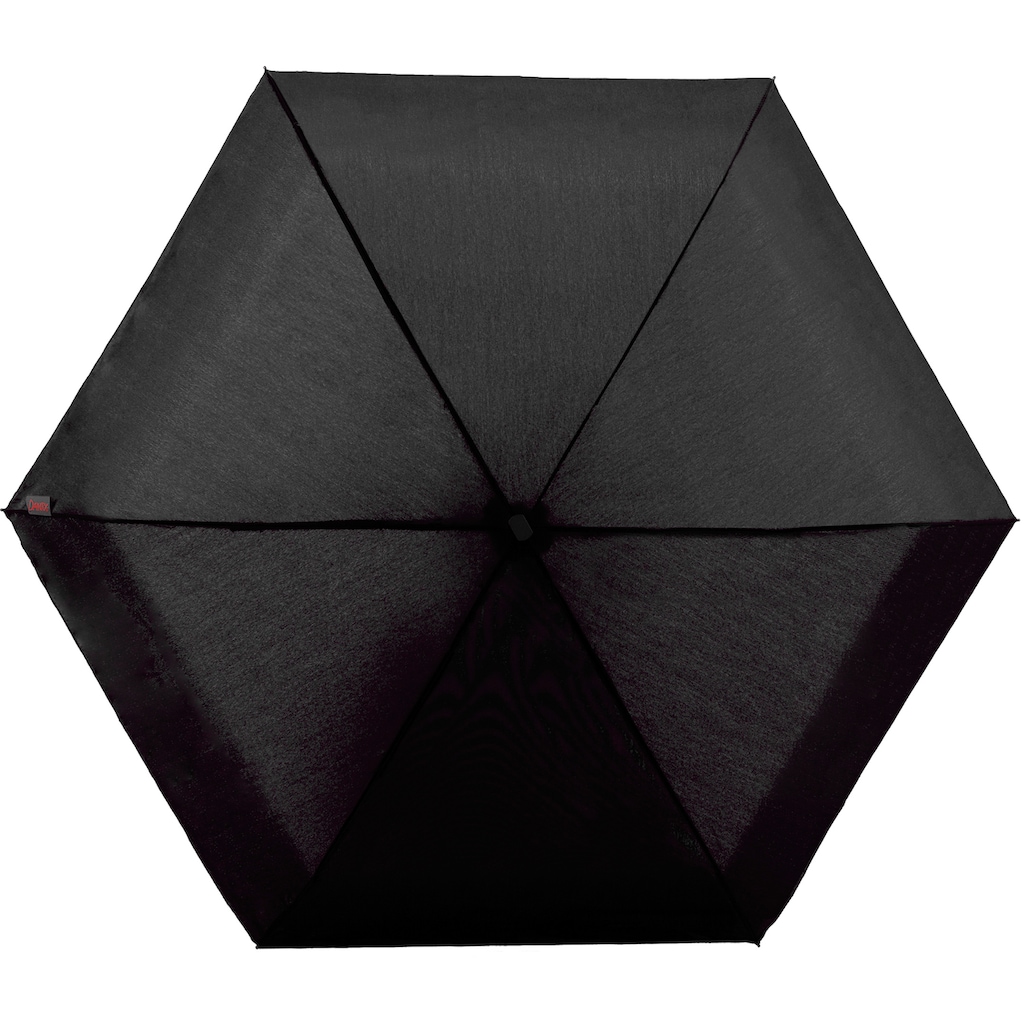 EuroSCHIRM® Taschenregenschirm »Dainty, schwarz«, extra flach und kurz
