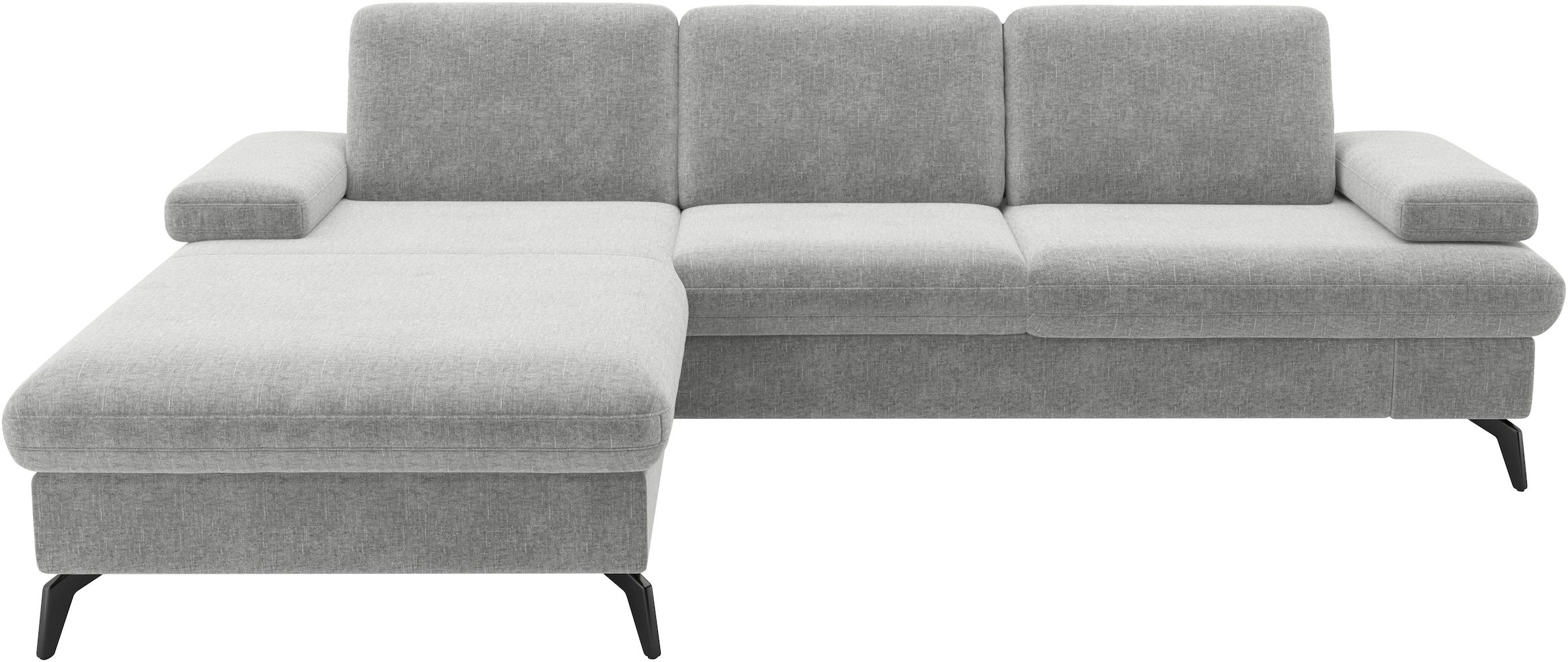 sit&more Ecksofa »Morris Jubi L-Form«, inkl. Armteilfunktion und 1 Zierkissen, wahlweise mit Bettfunktion