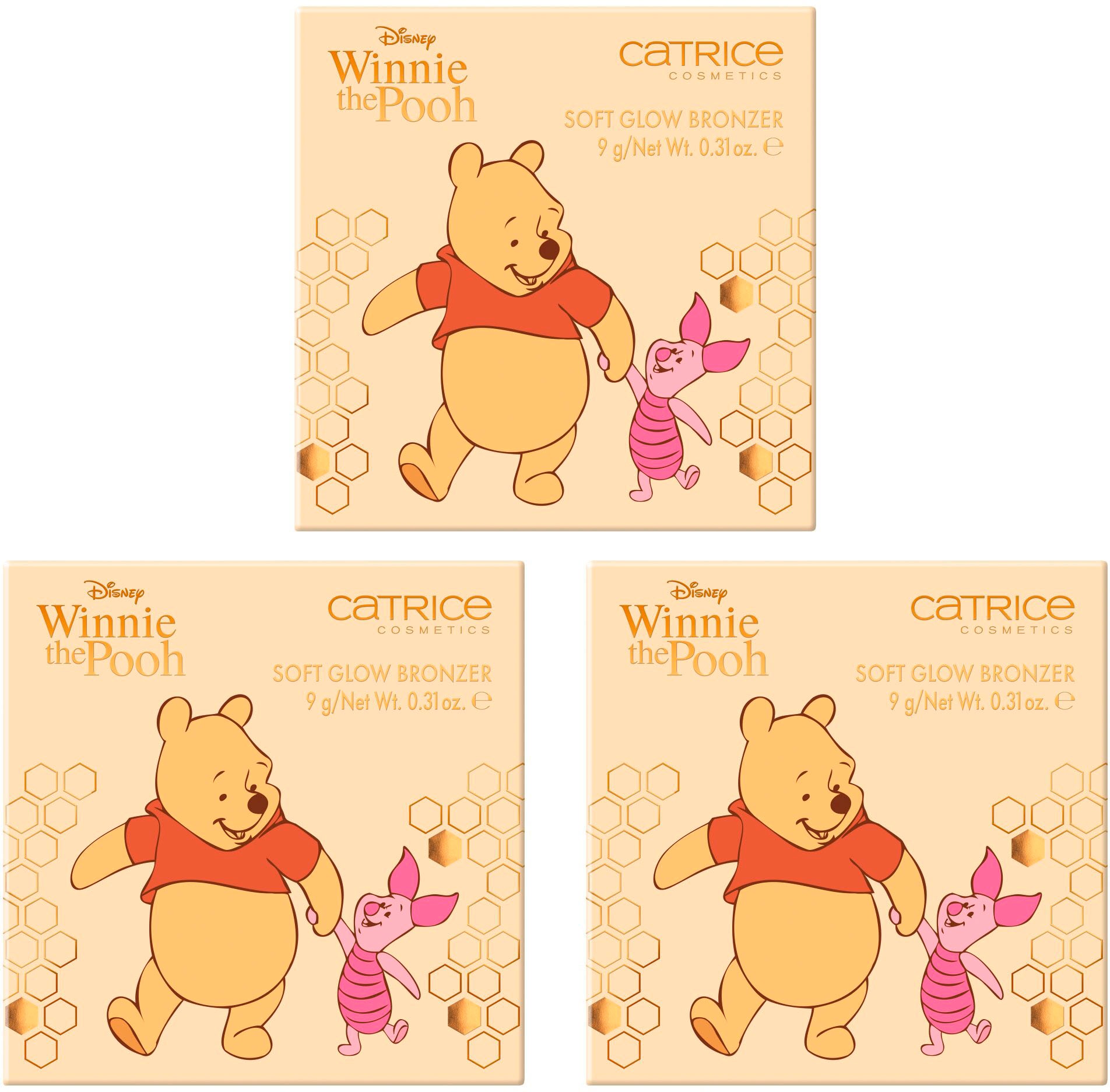 Catrice Bronzer-Puder »Disney Winnie the Pooh Soft Glow Bronzer«, (Set, 3 tlg.)