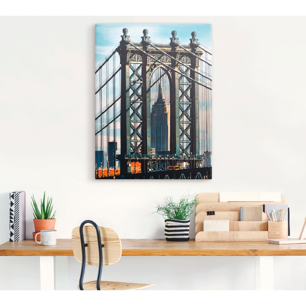 Artland Wandbild »New York Manhattan Bridge«, Brücken, (1 St.)