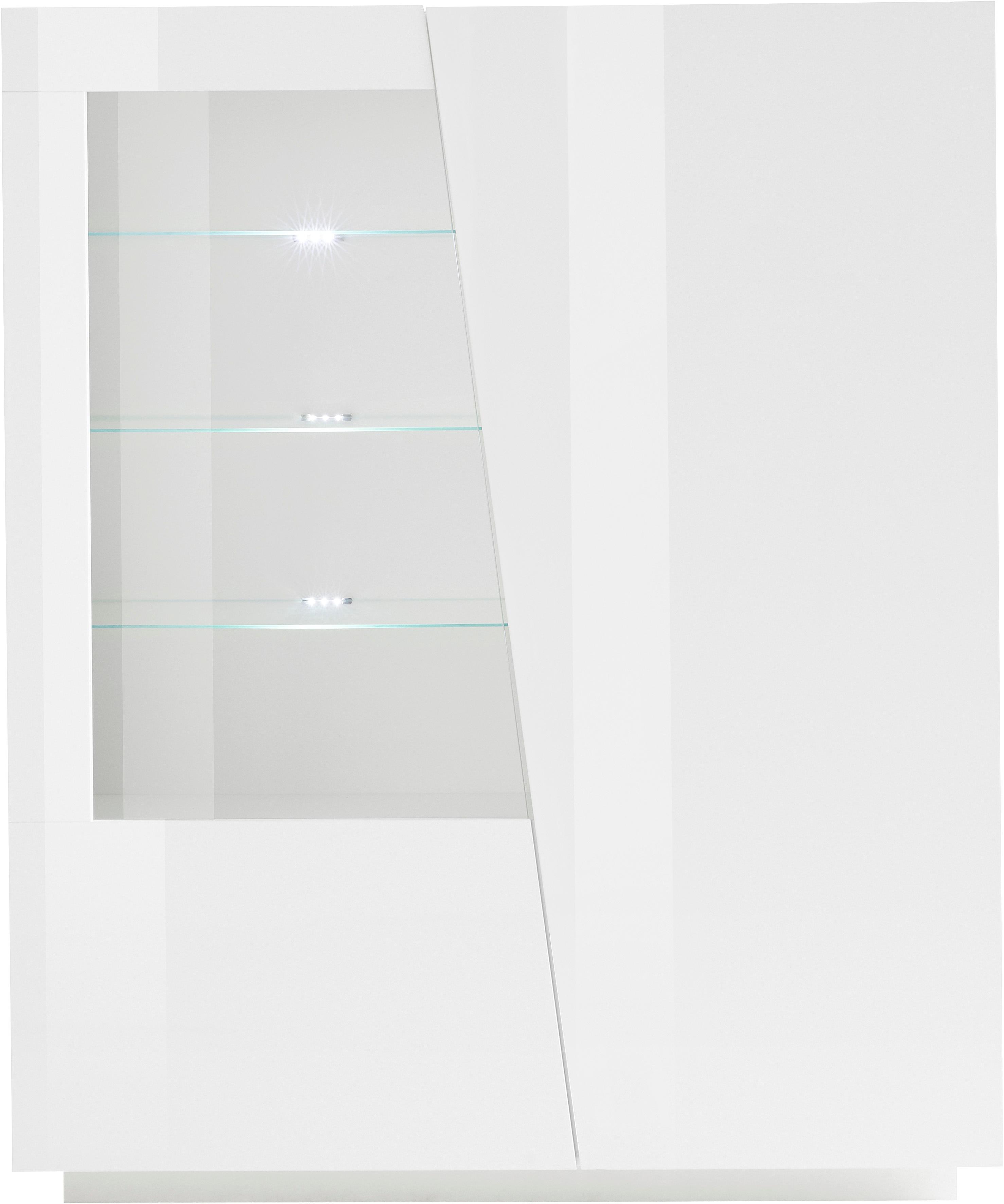 Thumbnail - Home affaire "Vega, Hochschrank, Hochkommode, Schrank" mit 2 Türen mit Glaseinsatz, Höhe 146 cm