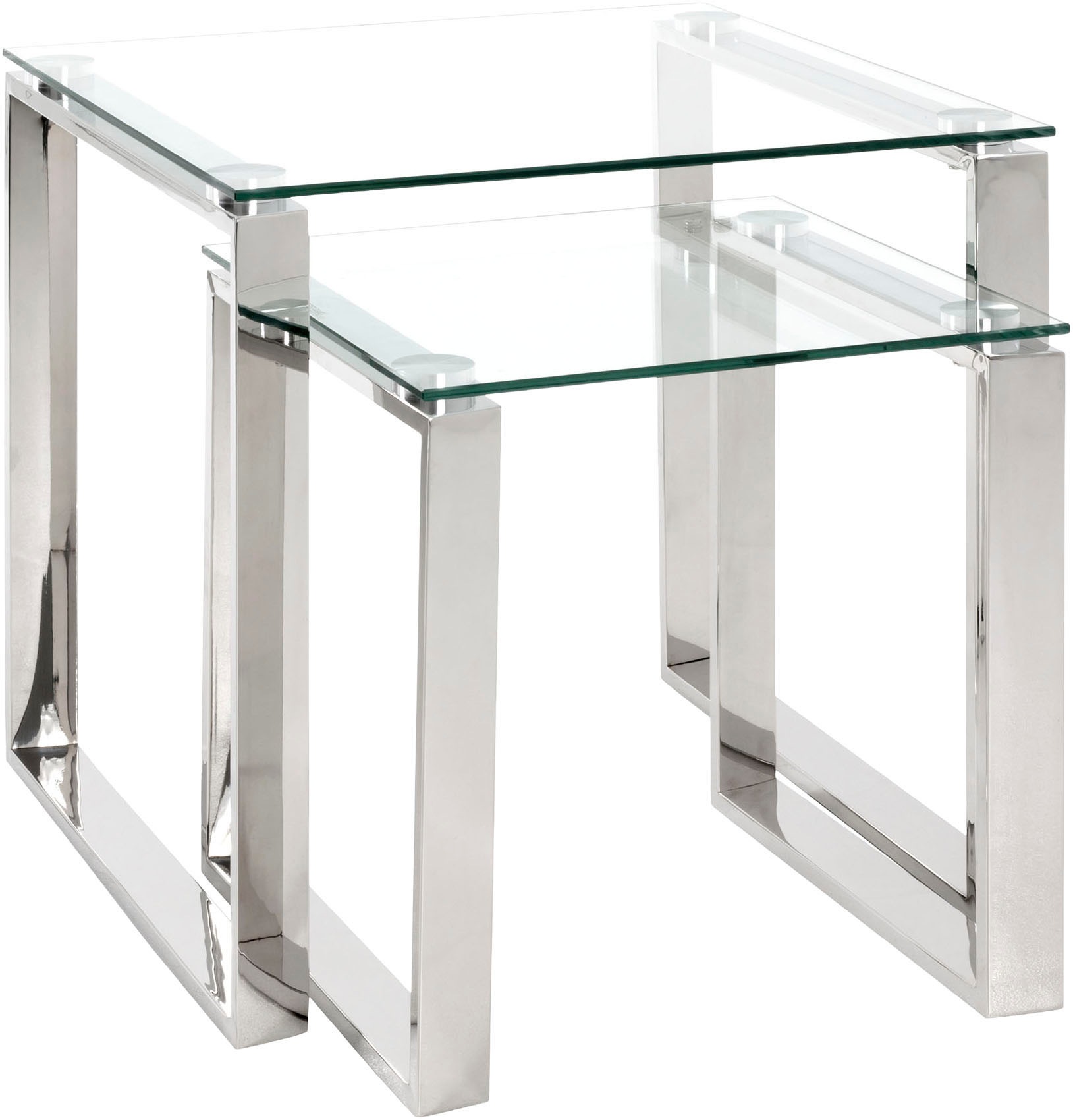 Table d'Appoint Design "Hytin" 45cm Argent
