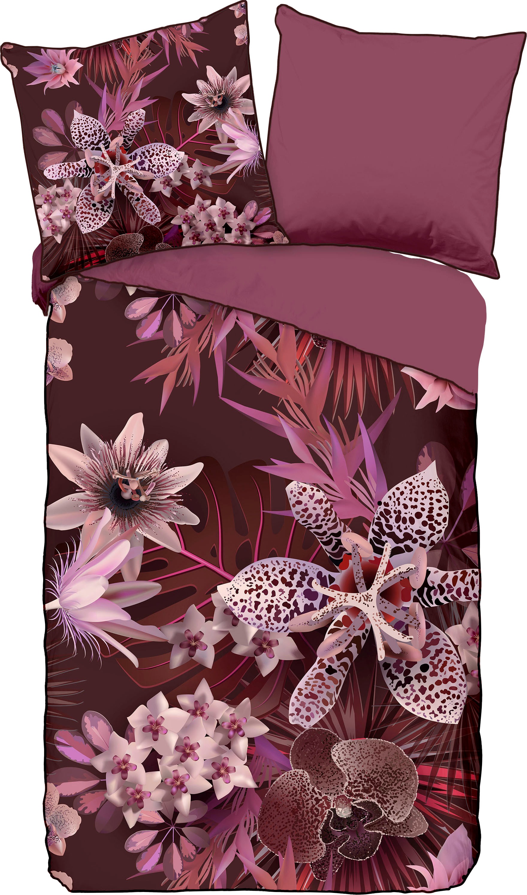 Descanso Wendebettwäsche "Farze" 3 Stk. Baumwolle, Mako Satin, 135x200, Bie günstig online kaufen