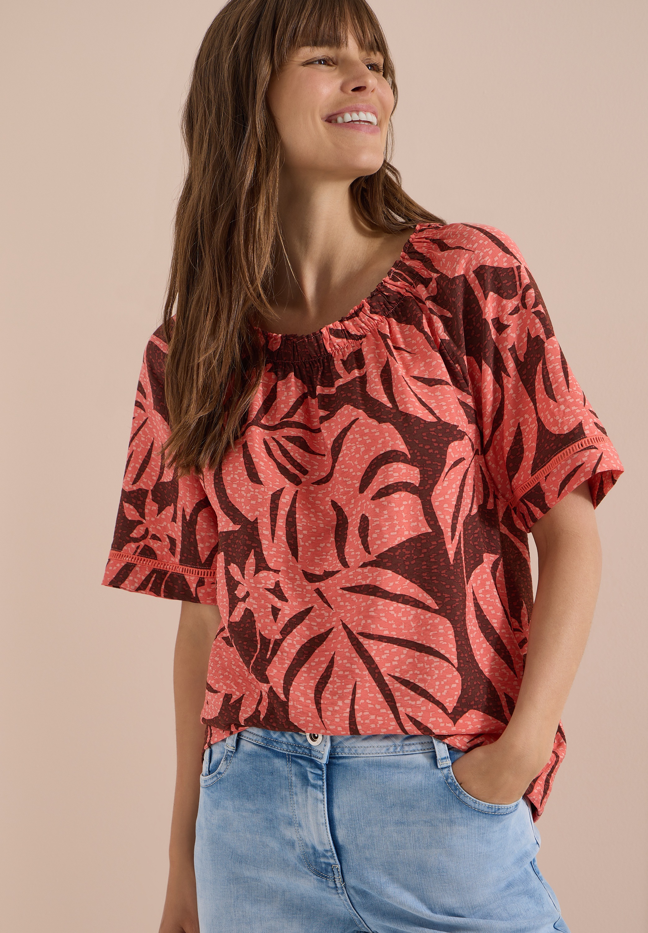 Cecil Carmenbluse aus softer Viskose