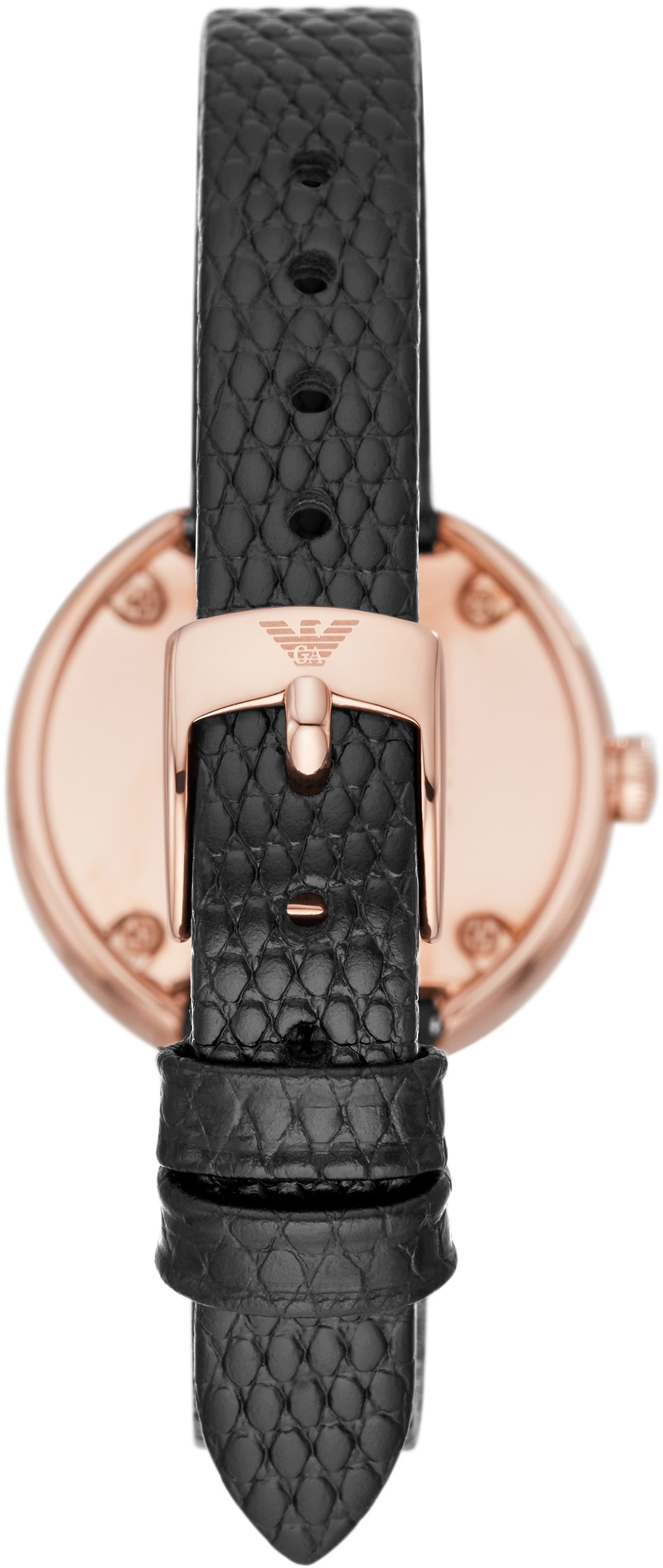 Emporio Armani Quarzuhr, Armbanduhr, Damenuhr, analog, Lederarmband