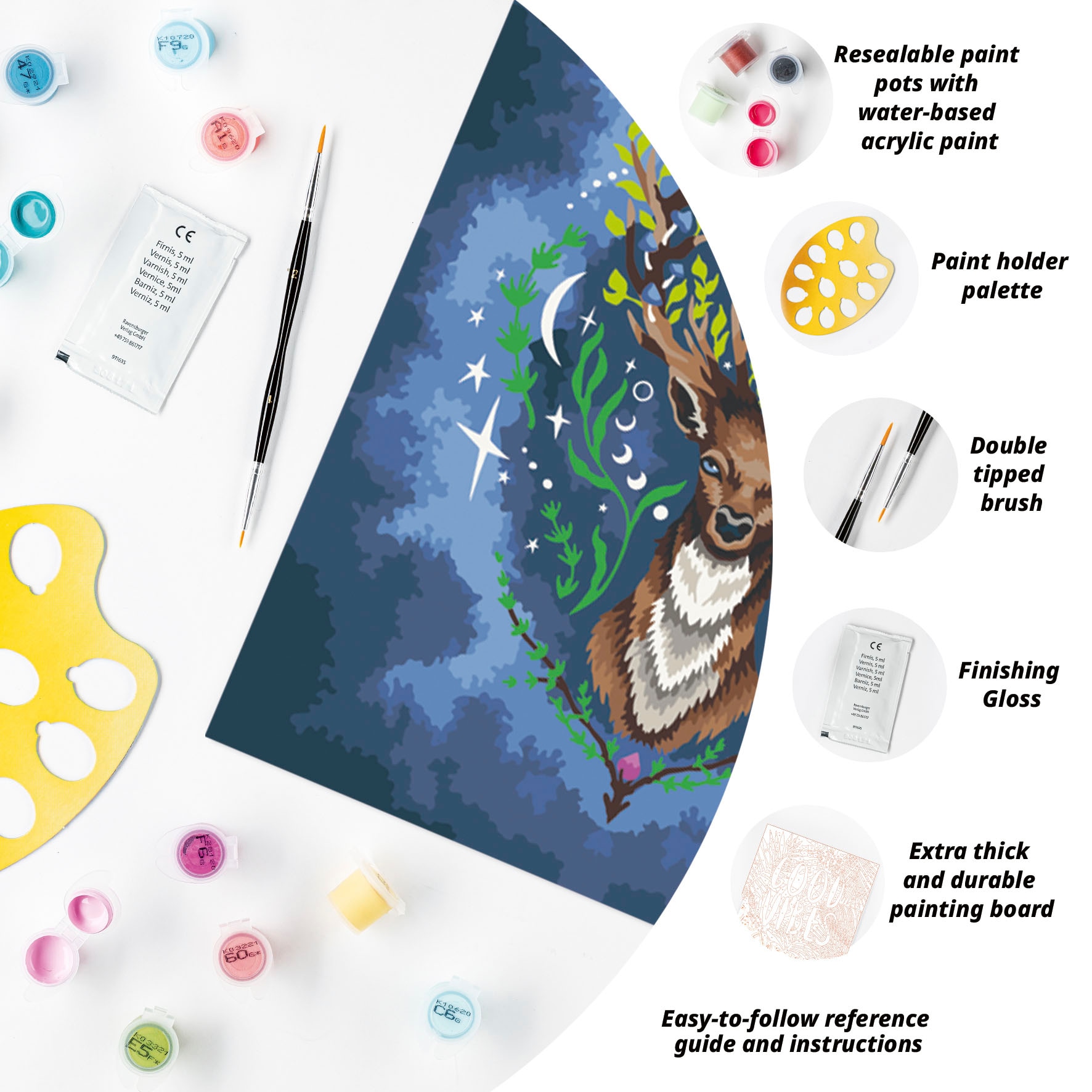 Ravensburger Malen nach Zahlen »CreArt, Pixie Cold: Mystic Deer«, Made in Europe