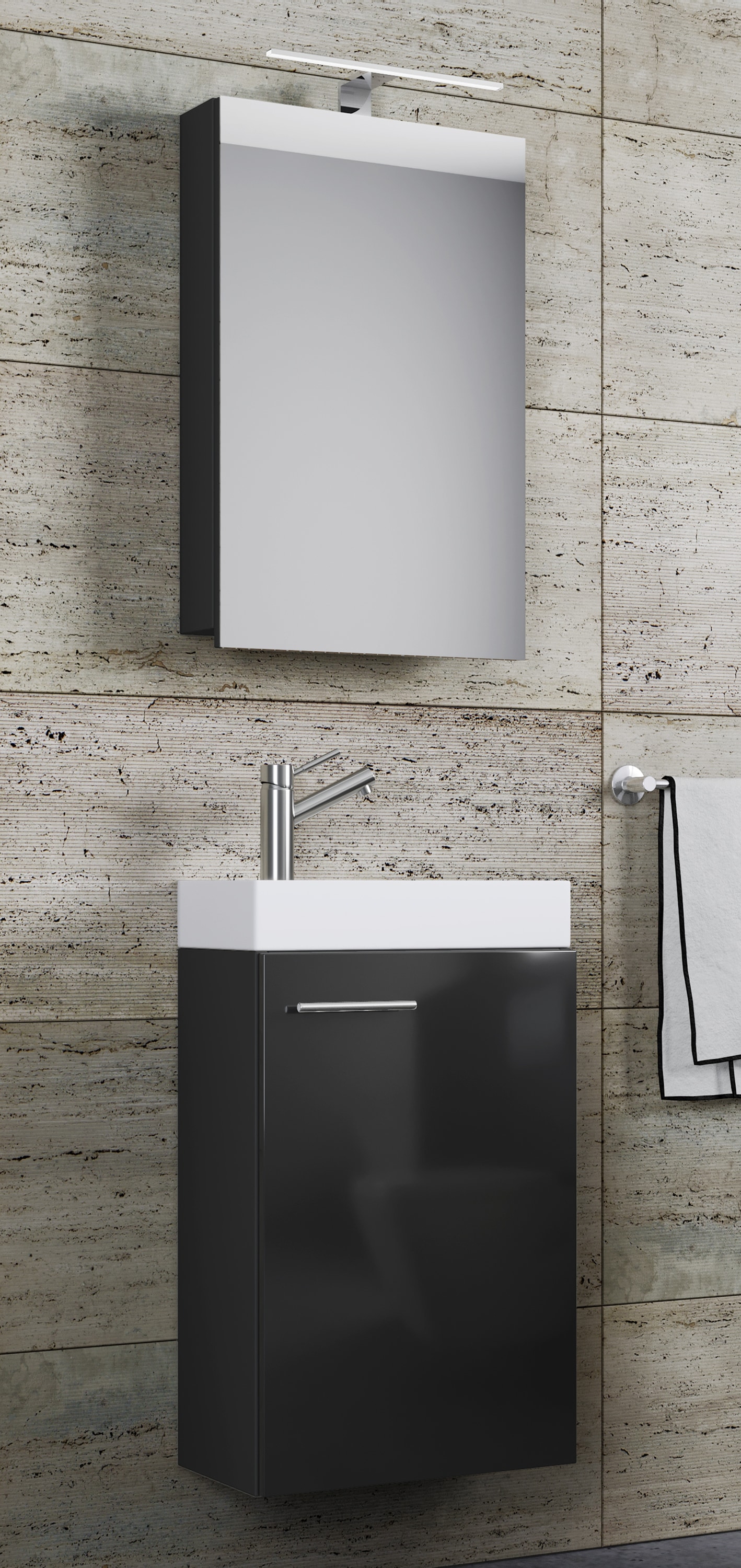 VCM Waschtisch »3-tlg Gäste WC Waschplatz Waschtisch Slito Schrank« 3 Stk. tlg.