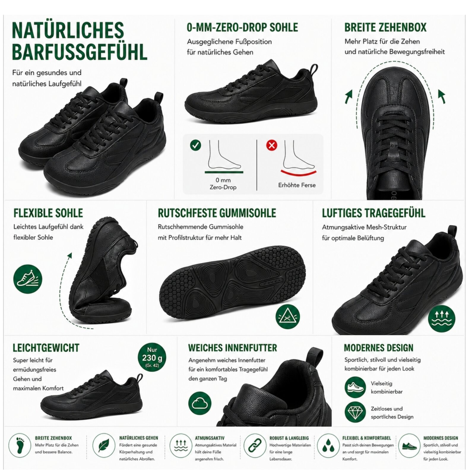 DOTALES Barfußschuh »Ground Barfußschuhe & Barfuß Sneaker Für Damen & Herren«  Minimalschuhe