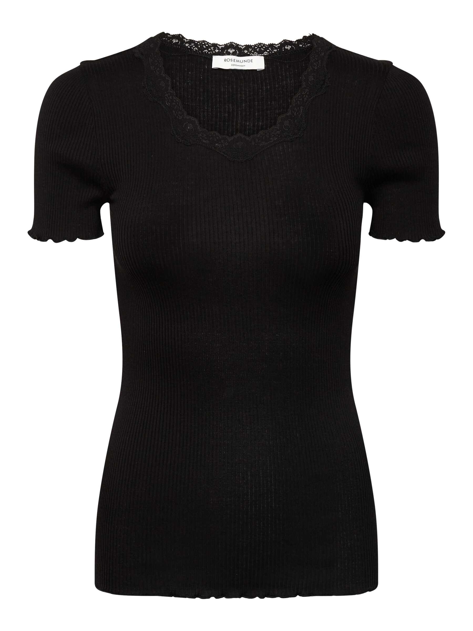 rosemunde "Beatha lace t-shirt mit Seide mit Seide" wunderschönes Halbarmshirt mit edler Spitze am Rundhalsausschnitt