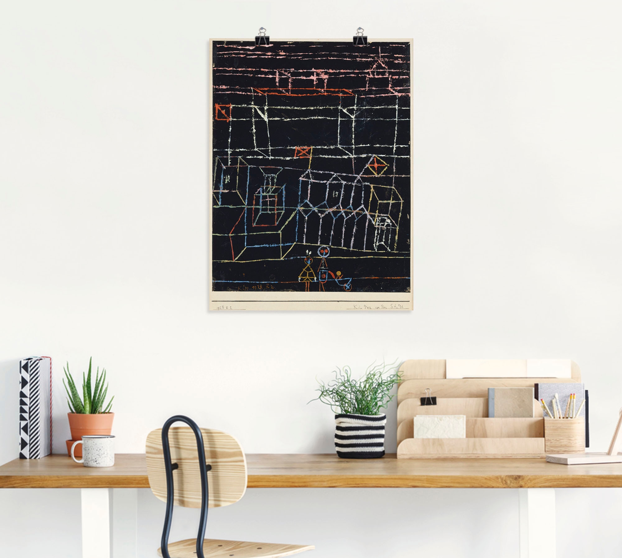 Artland Wandbild »Kinder vor der Stadt. 1928.«, Muster, (1 St.), als Leinwandbild, Wandaufkleber oder Poster in versch. Größen