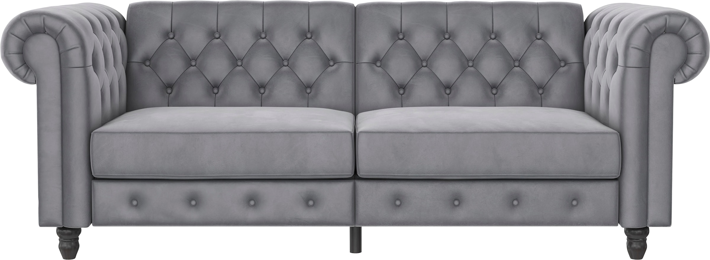 Dorel Home 3-Sitzer »Felix, Schlafsofa 236 cm, (Liegefläche 108x190cm), Rückenlehne«, 3-fach verstellbar, Velours, Kunstleder, Luxus-Microfaser Vintage