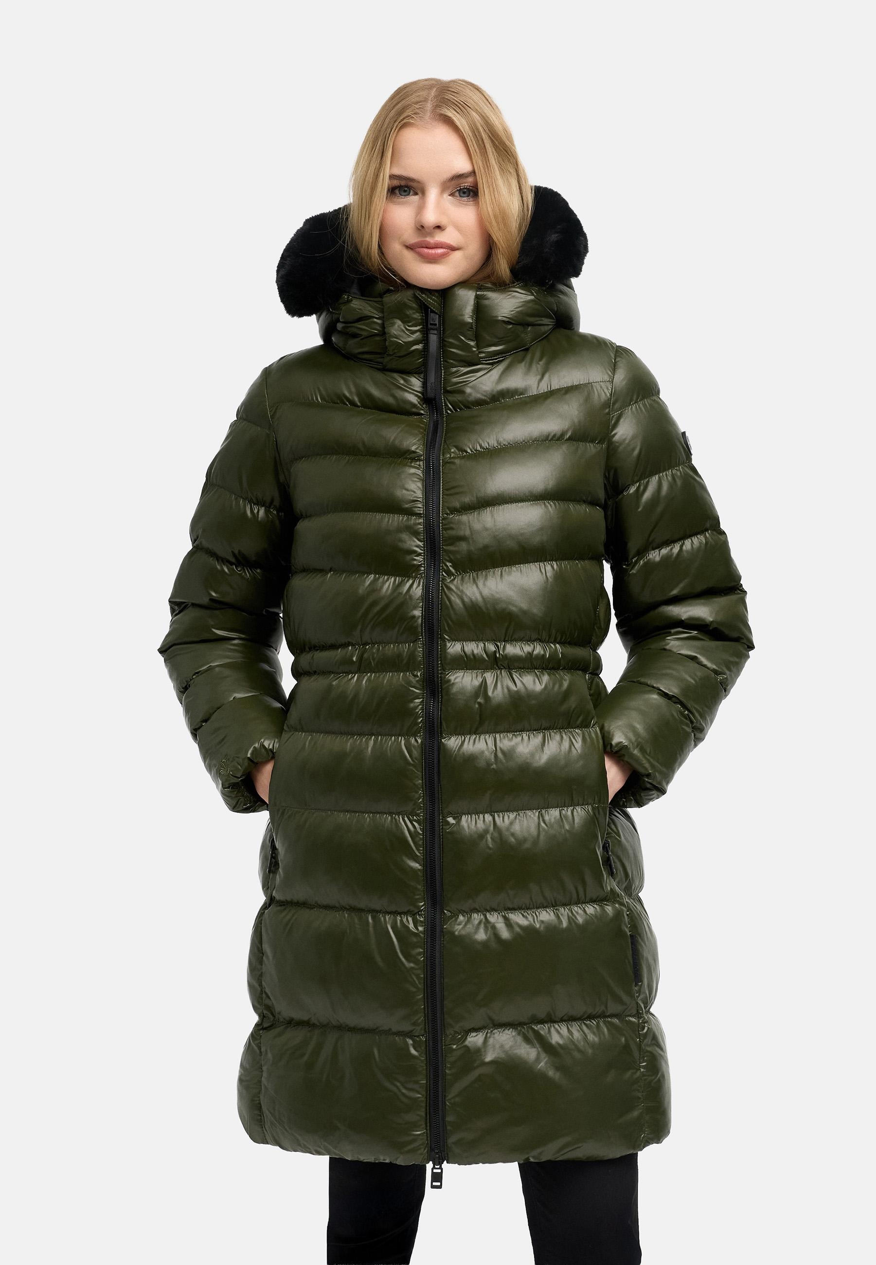 Navahoo Steppmantel »Lumeiaa 14« Warmer Damen Wintermantel mit Kunstfellbesatz