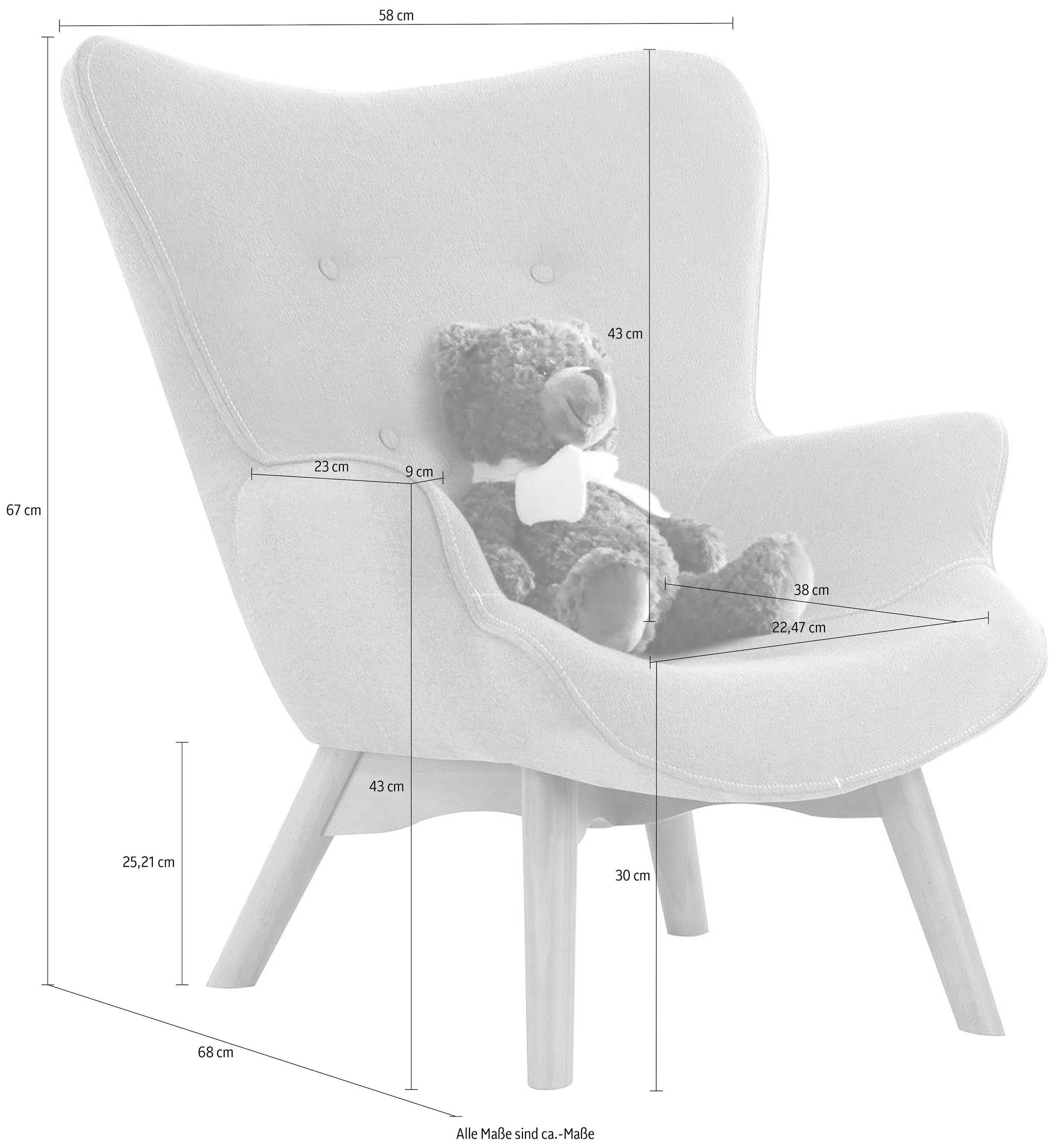 Lüttenhütt Sessel »Duca Mini«, in kleiner Ausführung für Kinder