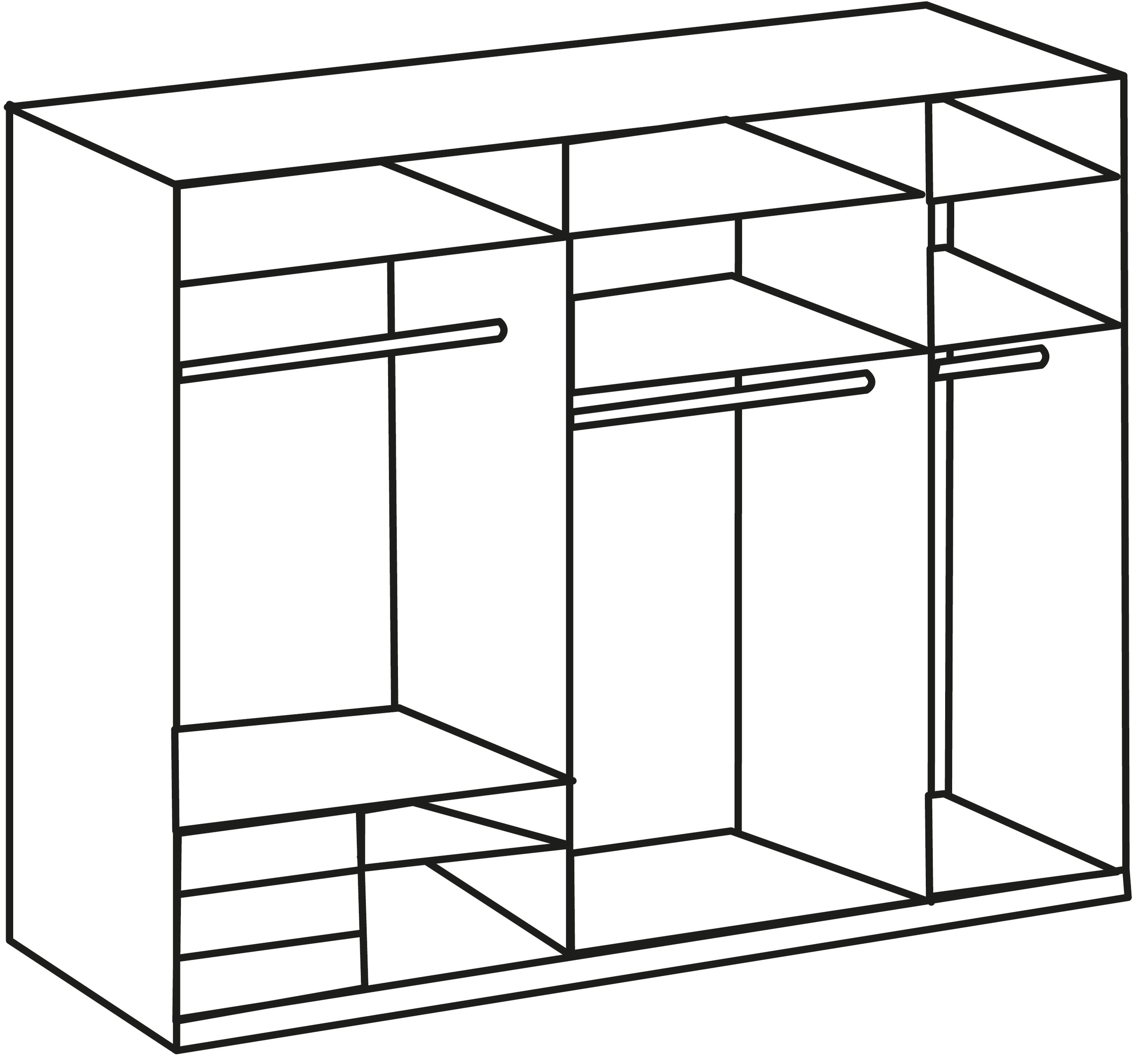 Wimex Schwebetürenschrank »Level by fresh to go«