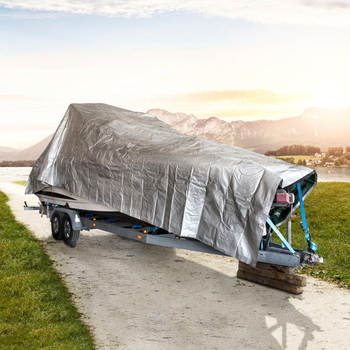 Windhager Schutzplane »GEOTEX«, LxB: 4x3 m, zur Abdeckung von Anhängern oder Gartenmöbeln