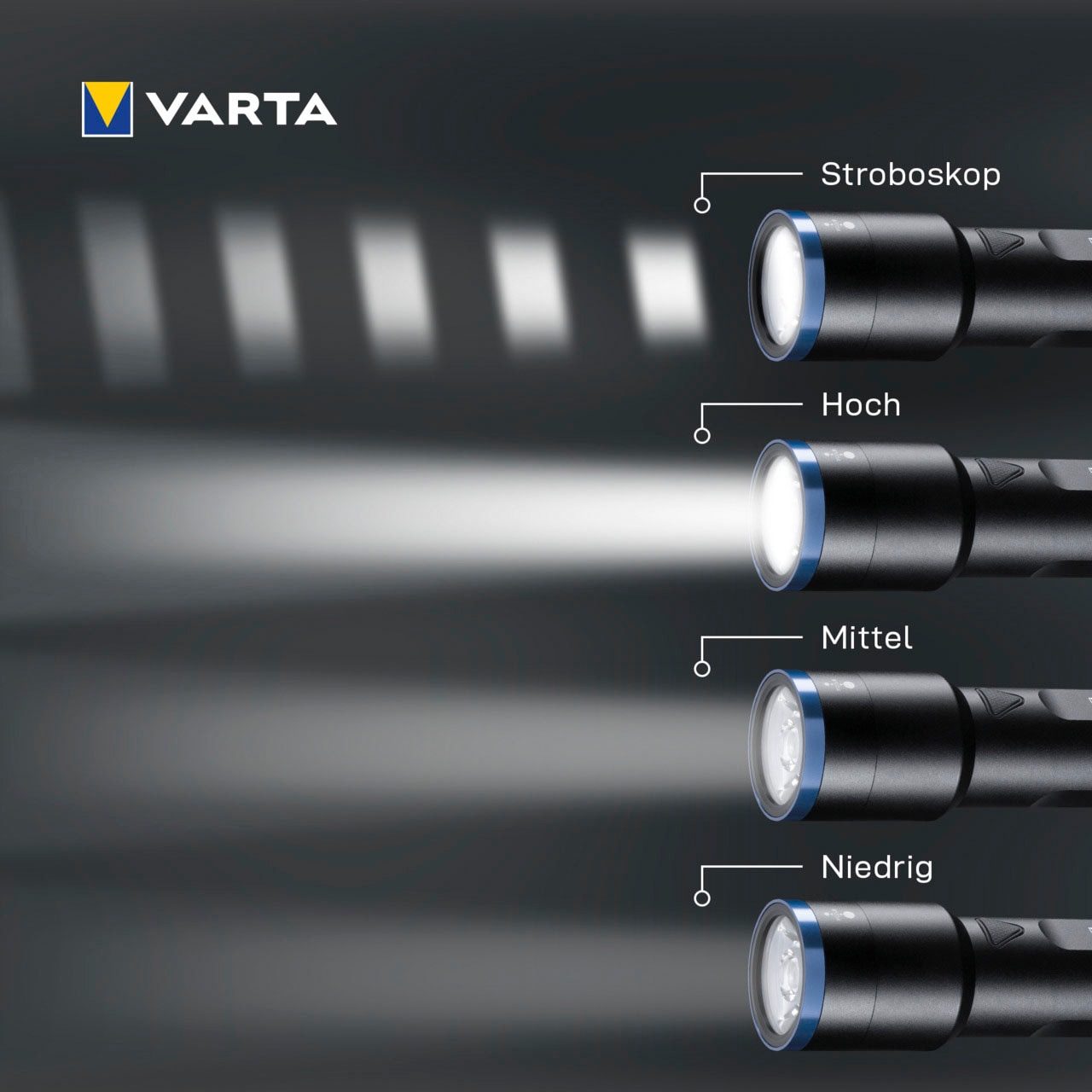 VARTA Taschenlampe »Night Cutter F40 Premium«, (Set), 1000 Lumen  Leuchtstärke, vier Leuchtmodi, schwarz | BAUR | Taschenlampen