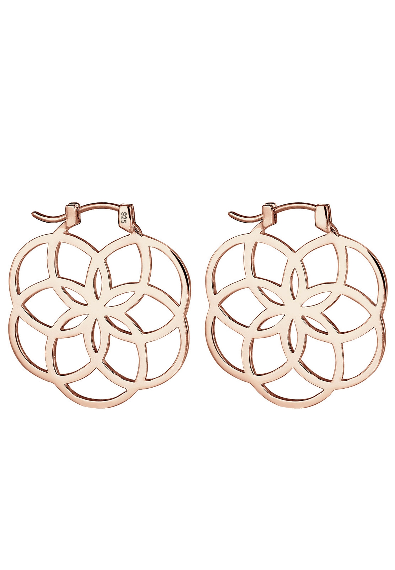 Elli Paar Creolen »Creolen Lebensblume 925 Silber«