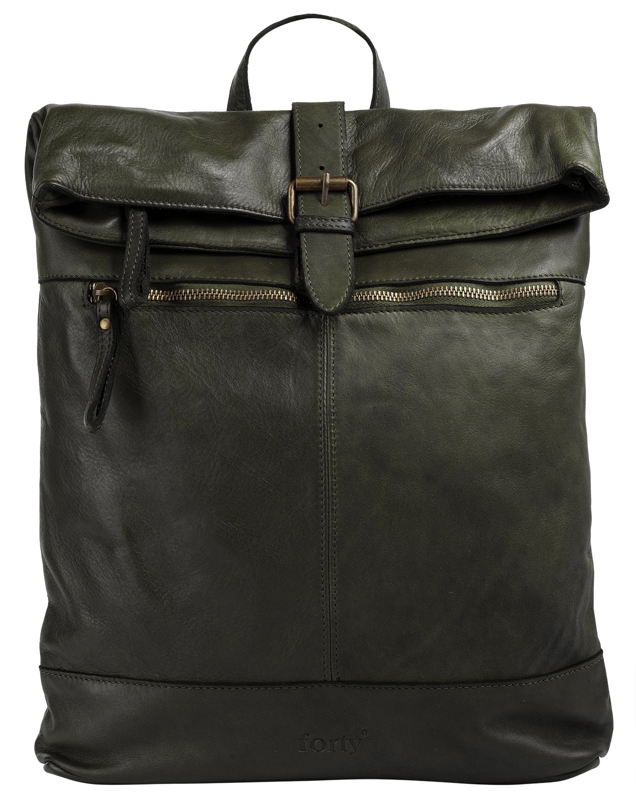 Tagesrucksack, echt Leder, Made in Italy