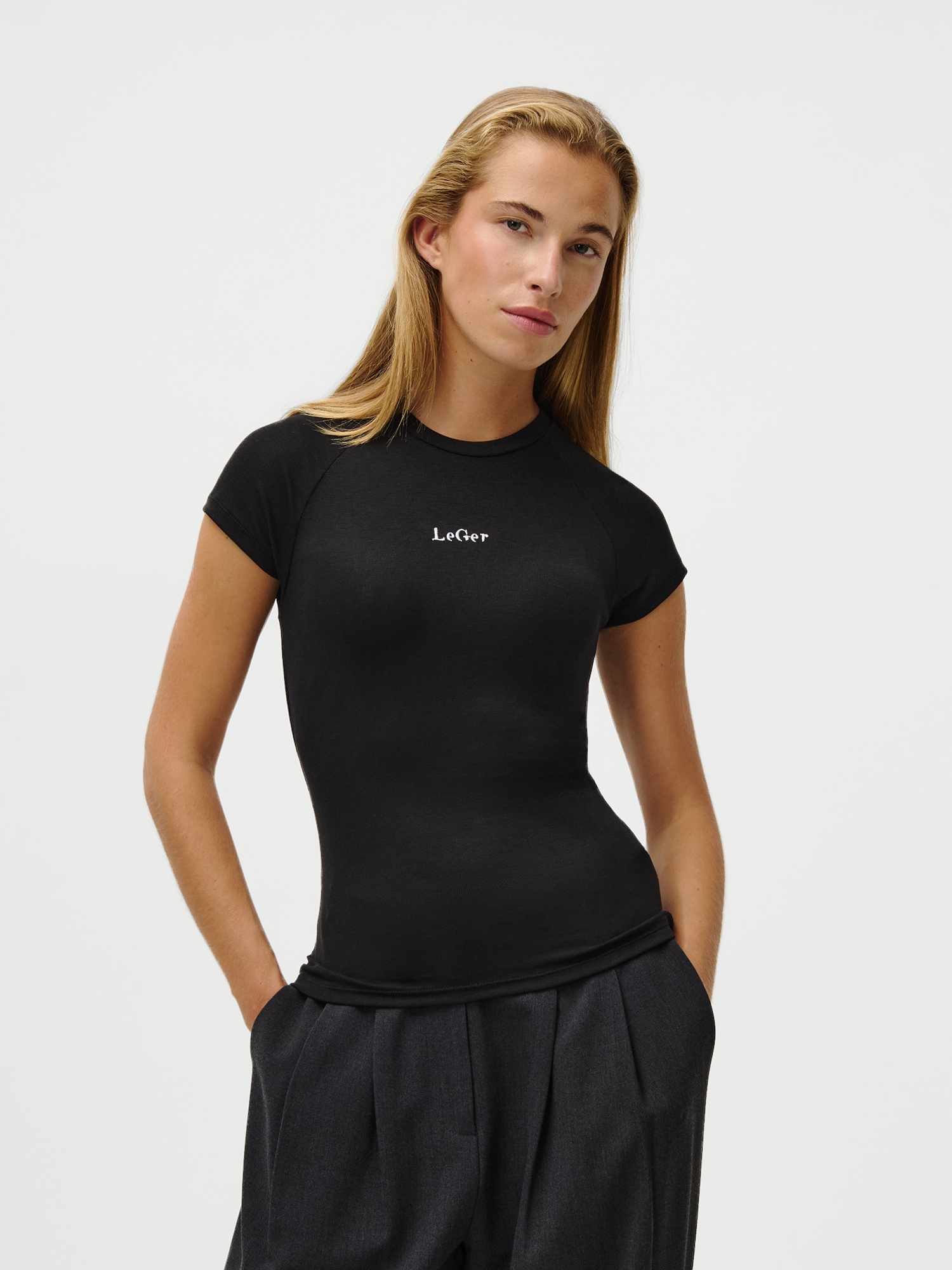 LeGer T-Shirt "Tayra, LeGer by Lena Gercke" basic, Rundhals, slim fit günstig online kaufen