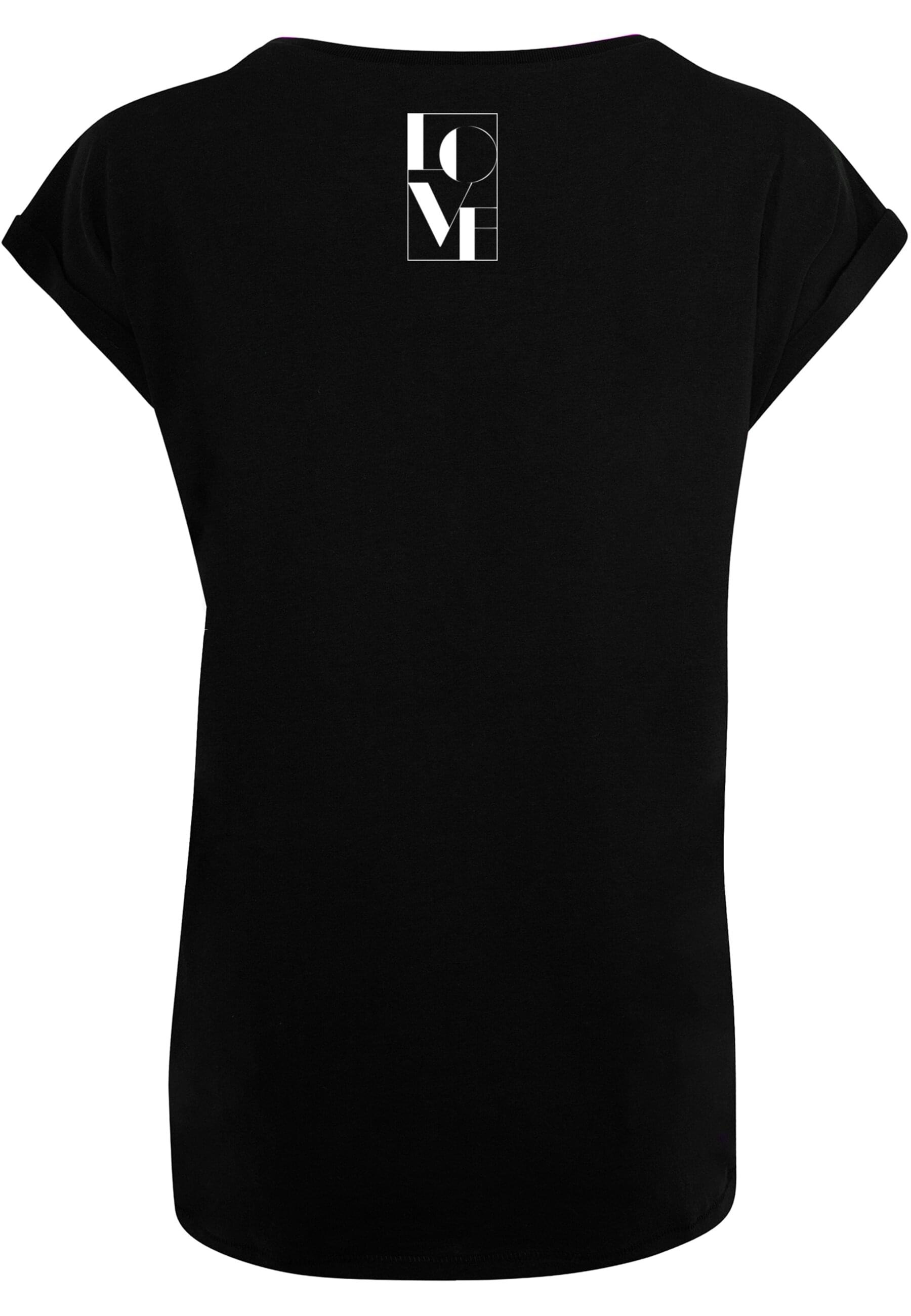 Merchcode T-Shirt »Merchcode Damen Ladies Love Extended Shoulder Tee«, (1 tlg.)