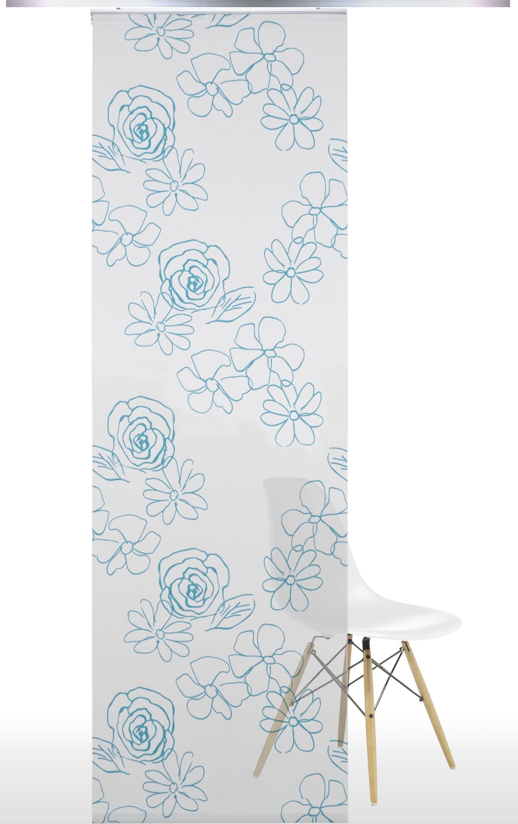 Liedeco Schiebegardine Klettband 1 Stk. tlg. HxB: 245x60, ohne Paneelwagen günstig online kaufen
