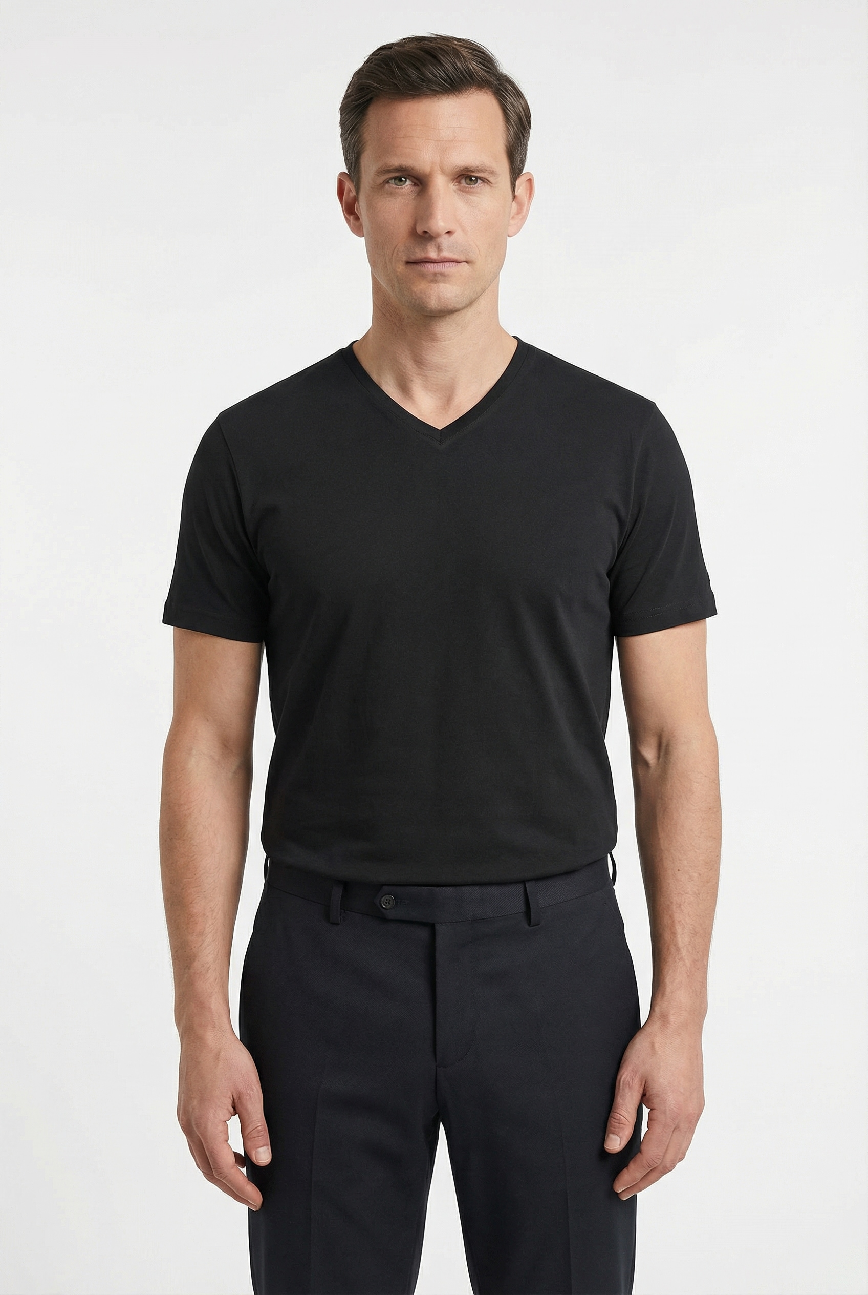 MARVELIS V-Shirt 2 Stk. V-Ausschnitt, Doppelpack, regular fit, Basic, Unterziehshirt
