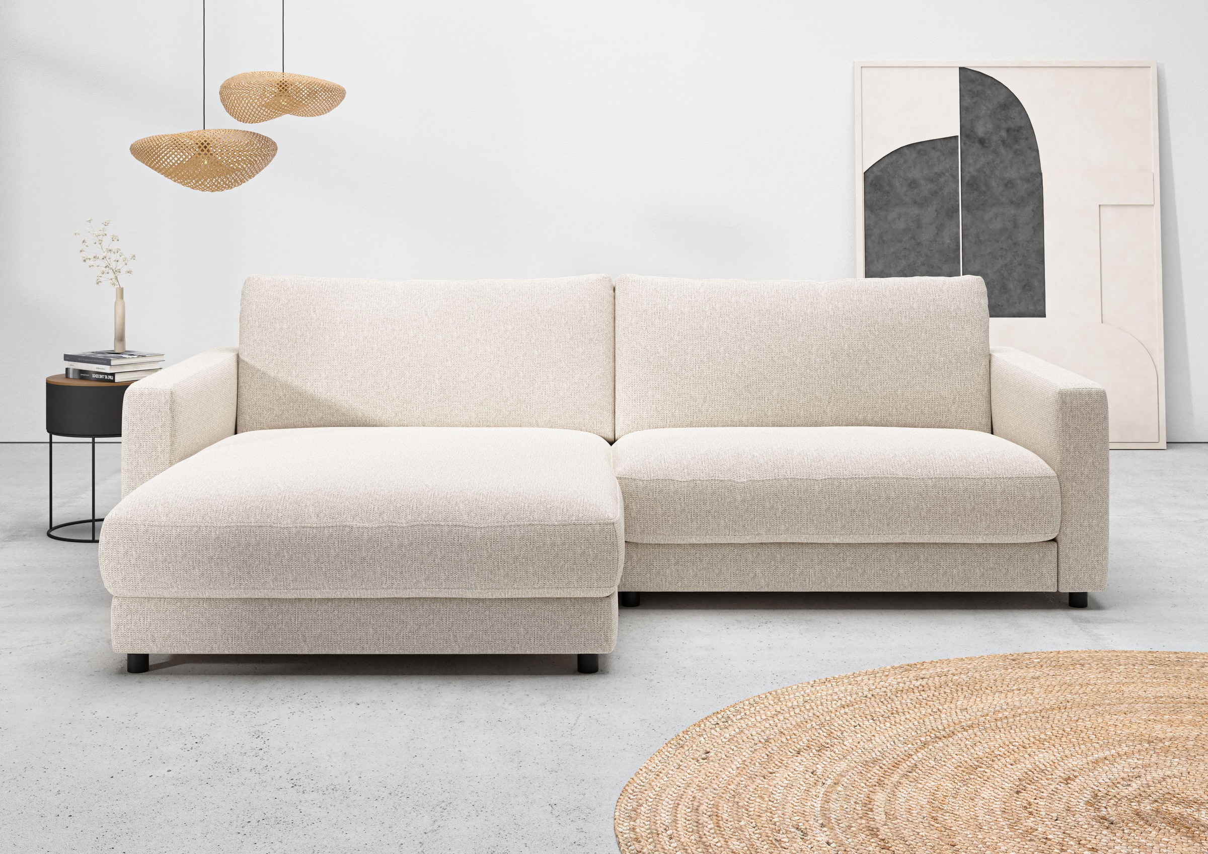 Home affaire Ecksofa "Ecksofa Jiro, L-Form, große Sitztiefe, Breite 265 cm" günstig online kaufen