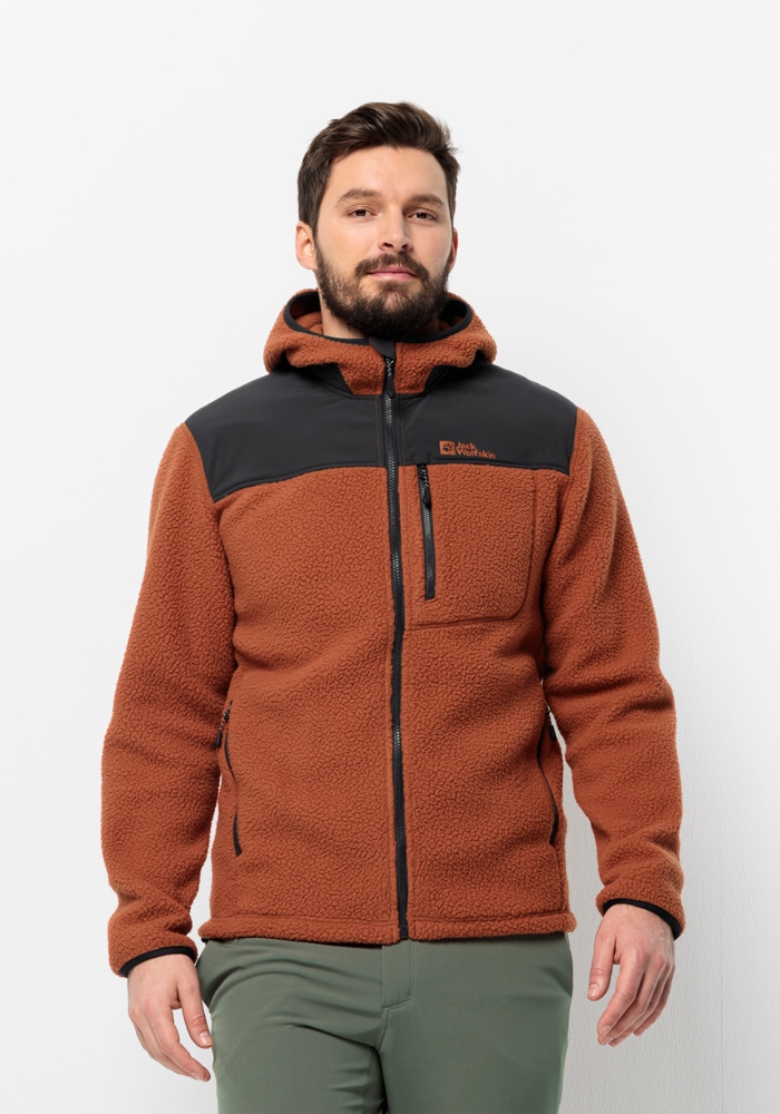 Jack Wolfskin Fleecejacke "KAMMWEG PILE FZ M", mit Kapuze