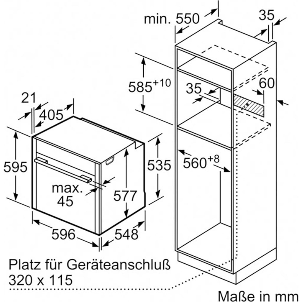 NEFF Einbaubackofen »B64CS31N0«, N 90, B64CS31N0, mit Teleskopauszug nachrüstbar, Hydrolyse