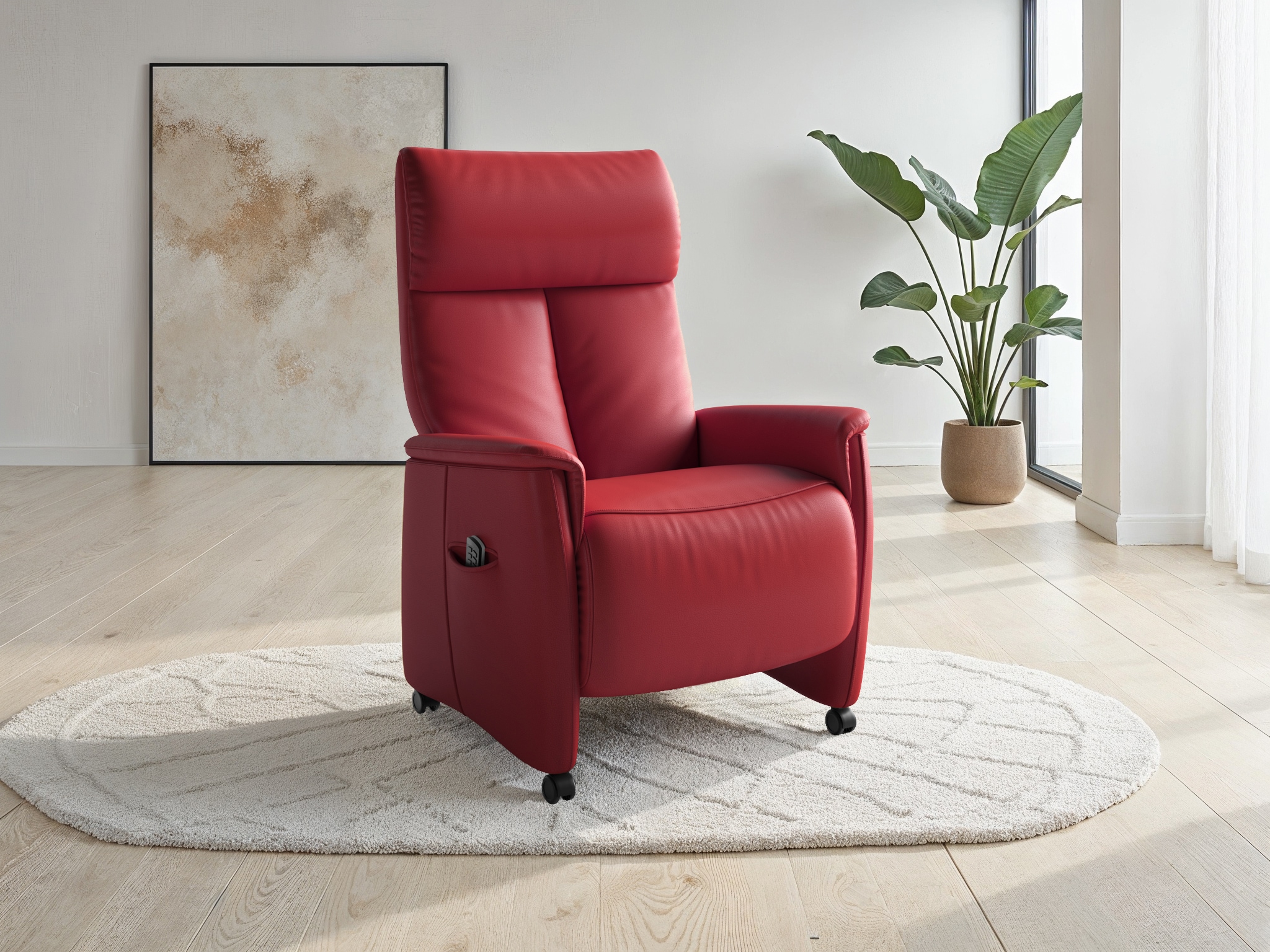 sit&more TV-Sessel "Cremona Comfort Plus, Leder" bis 200 Kg belastbar, mit Herz-Waage Funktion