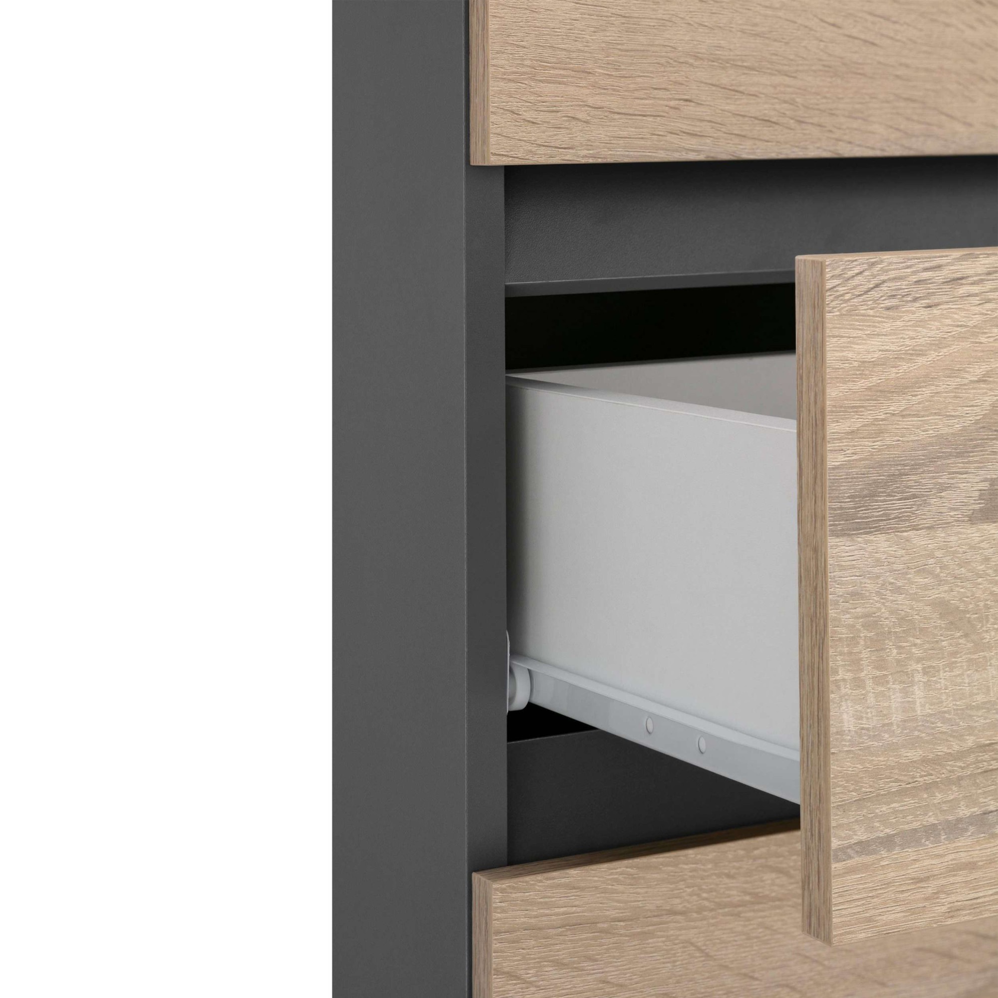 Home affaire Midischrank »Wisla«, mit 4 Türen & 1 Schublade, Breite 76 cm, Höhe 130 cm