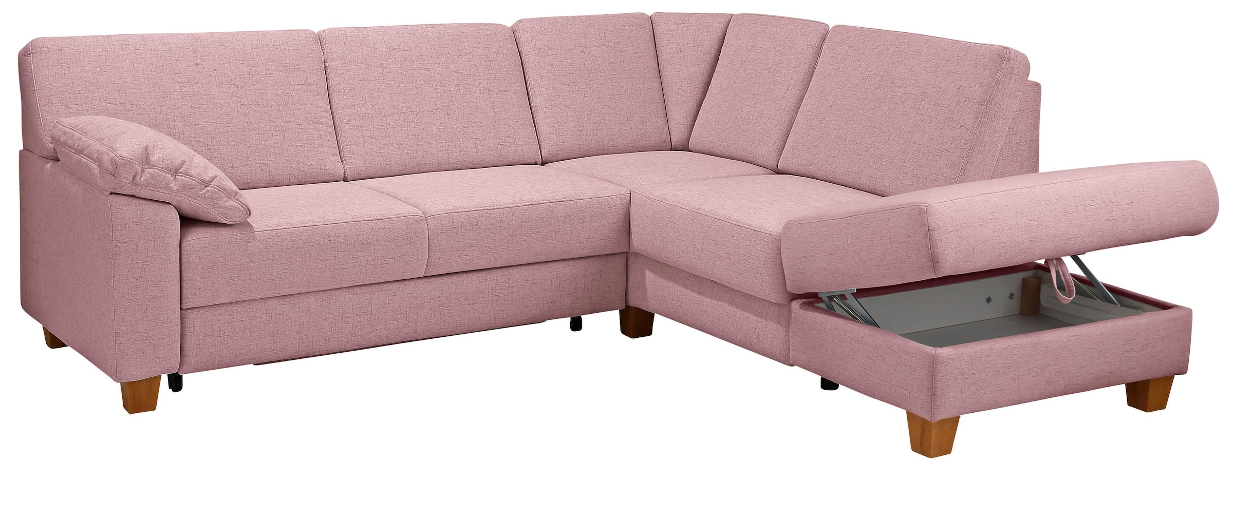 Home affaire Ecksofa »Belfort L-Form«, mit Federkern, wahlweise mit Bettfunktion und Stauraum