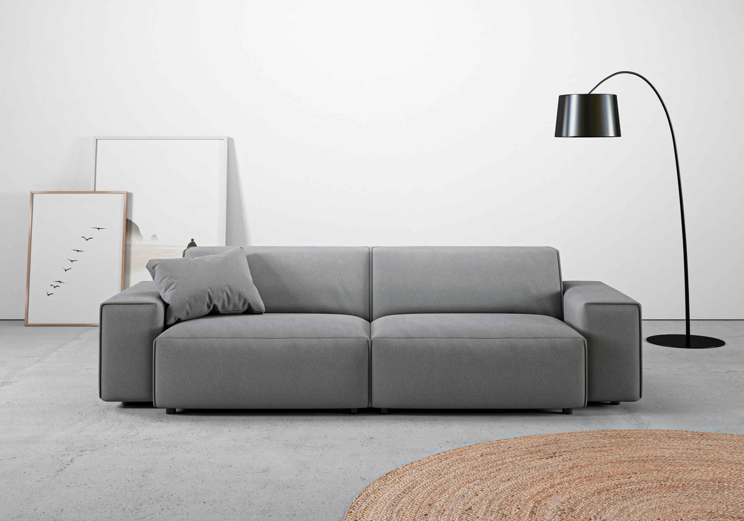 andas Big-Sofa »Glimminge  auch in Breitcord, Feincord + Easy care-Bezug,«, besondere Kedernähte Zierkissen