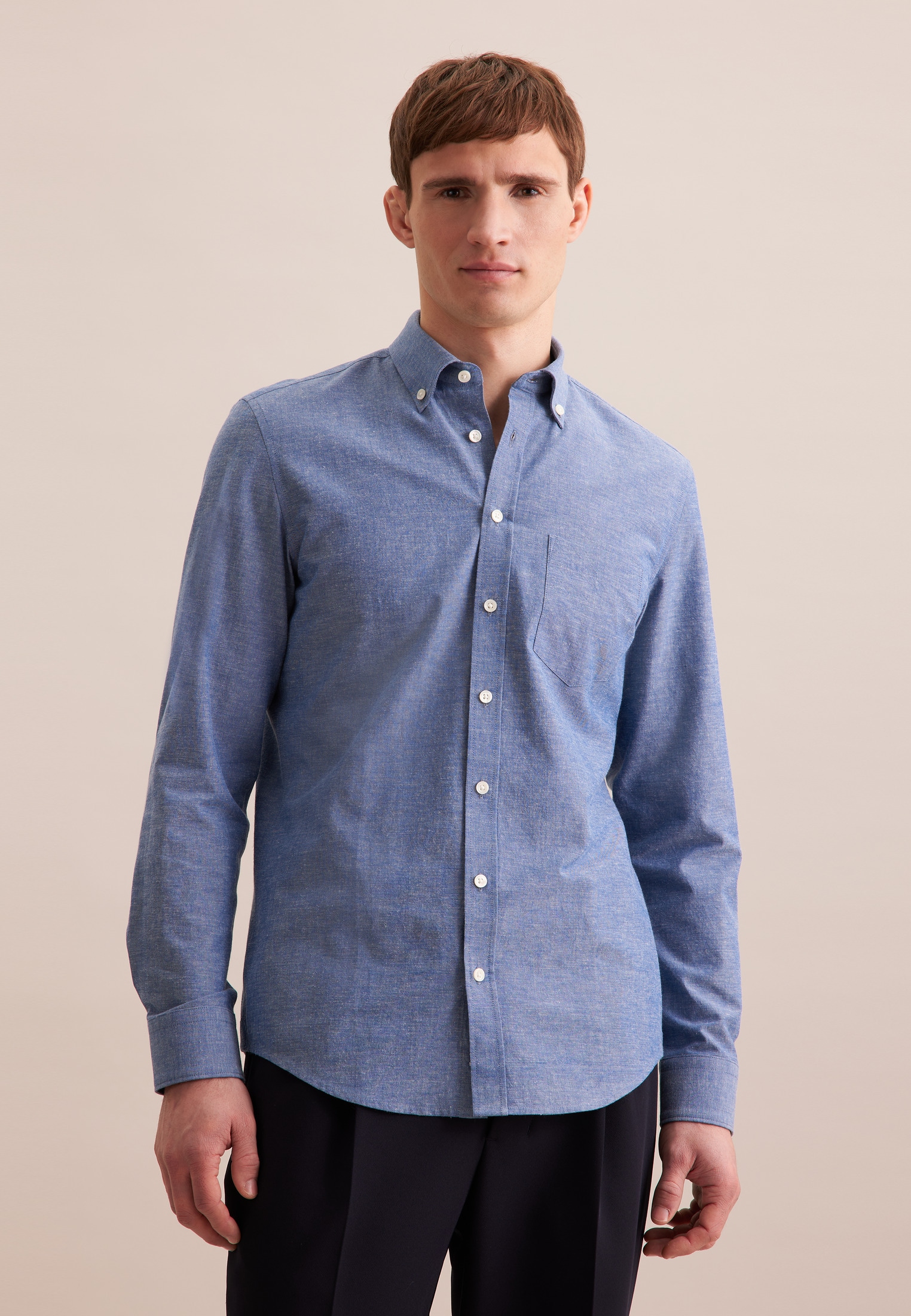 seidensticker Businesshemd "Schwarze Rose", Slim Langarm Button-Down-Kragen günstig online kaufen