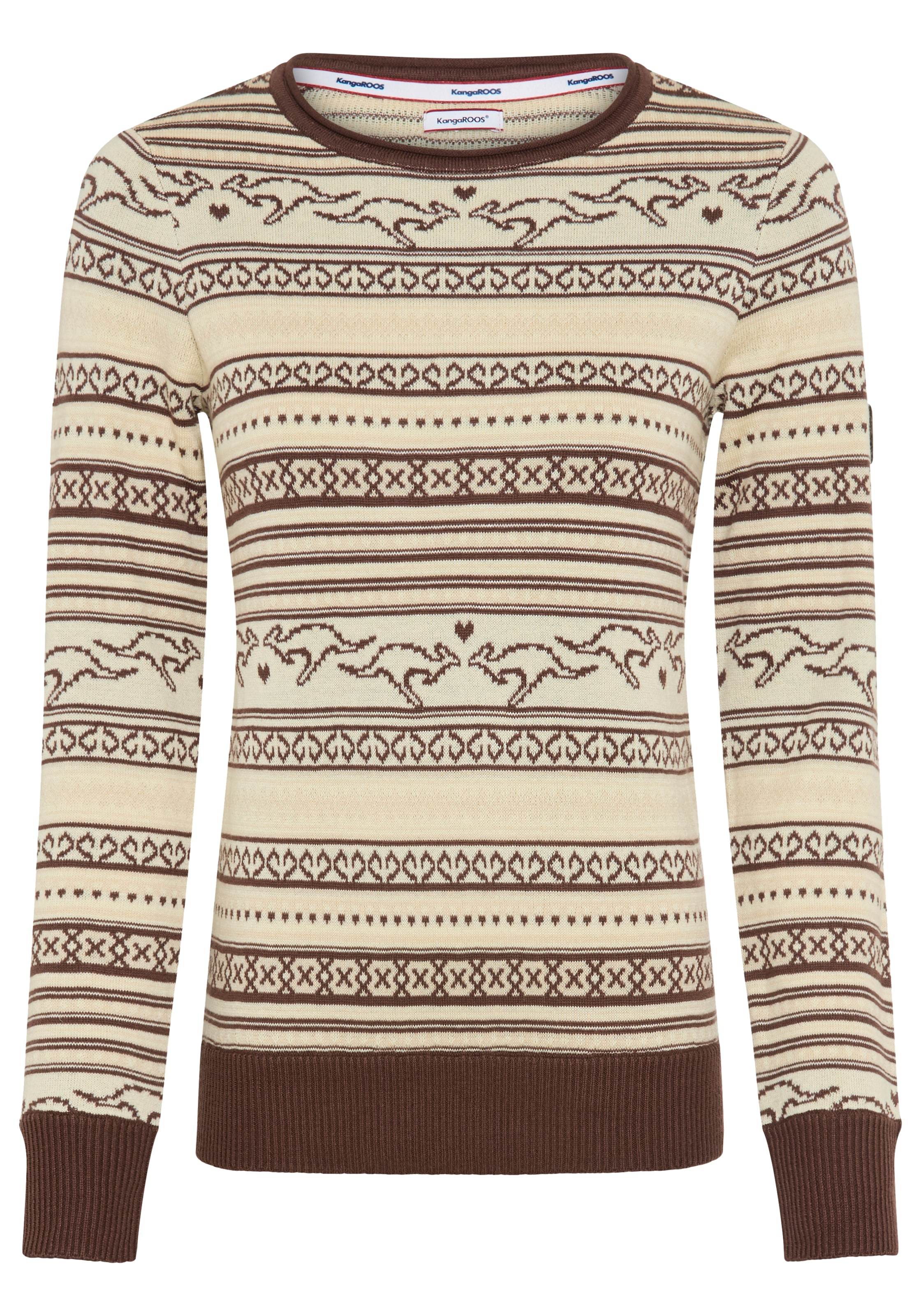 KangaROOS Norwegerpullover mit Rippstrickbündchen