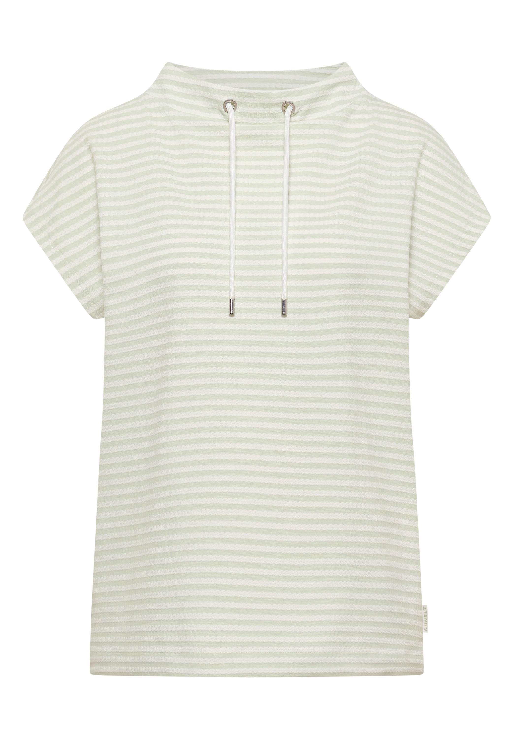 Cecil Kurzarmshirt Sommershirt mit Funnel Neck und Streifen