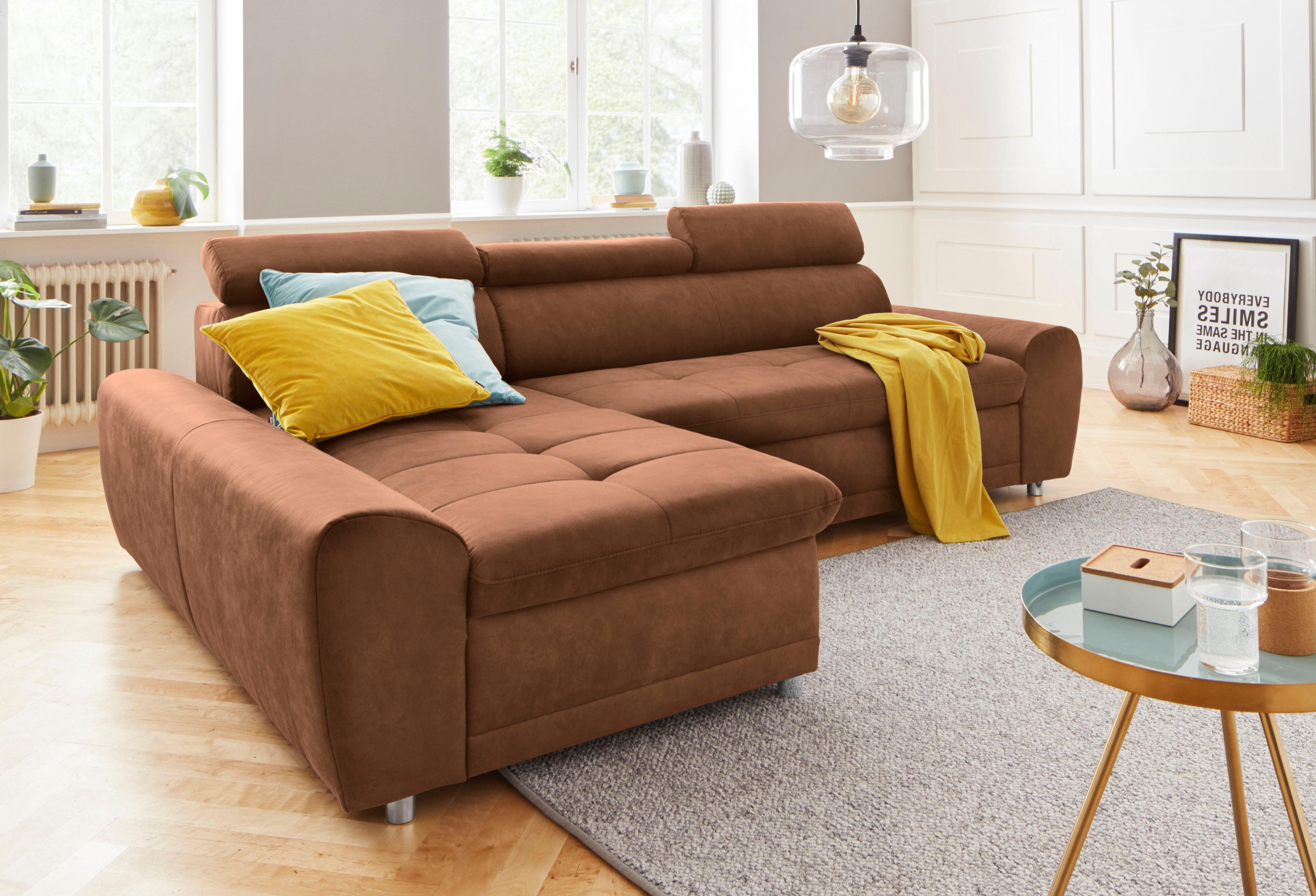 sit&more Ecksofa "Riva L-Form" inklusive Kopteilverstellung, wahlweise mit Schlaffunktion
