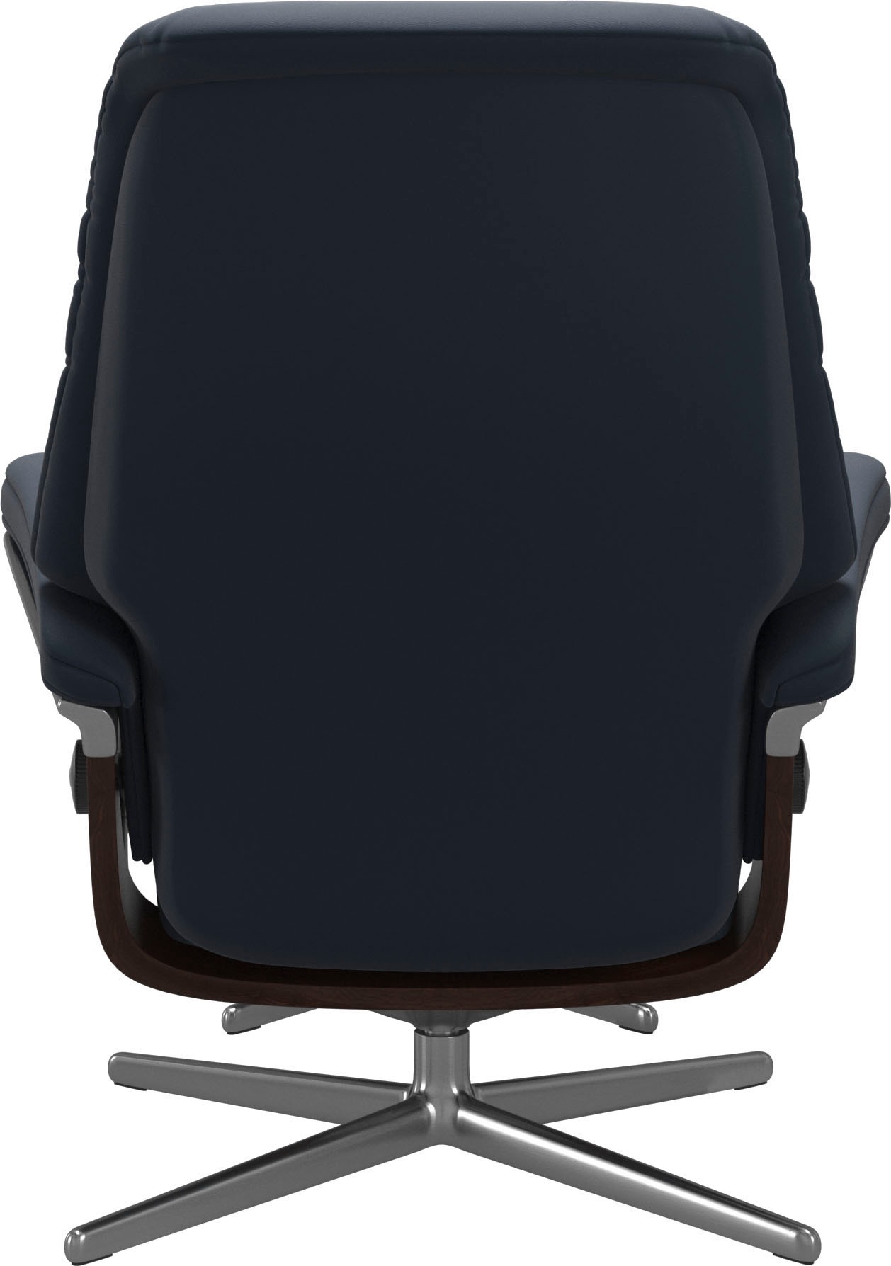 Stressless® Relaxsessel »Sunrise«, (Set, Relaxsessel mit Hocker), mit Hocker, mit Cross Base, Größe S, M & L, Holzakzent Braun