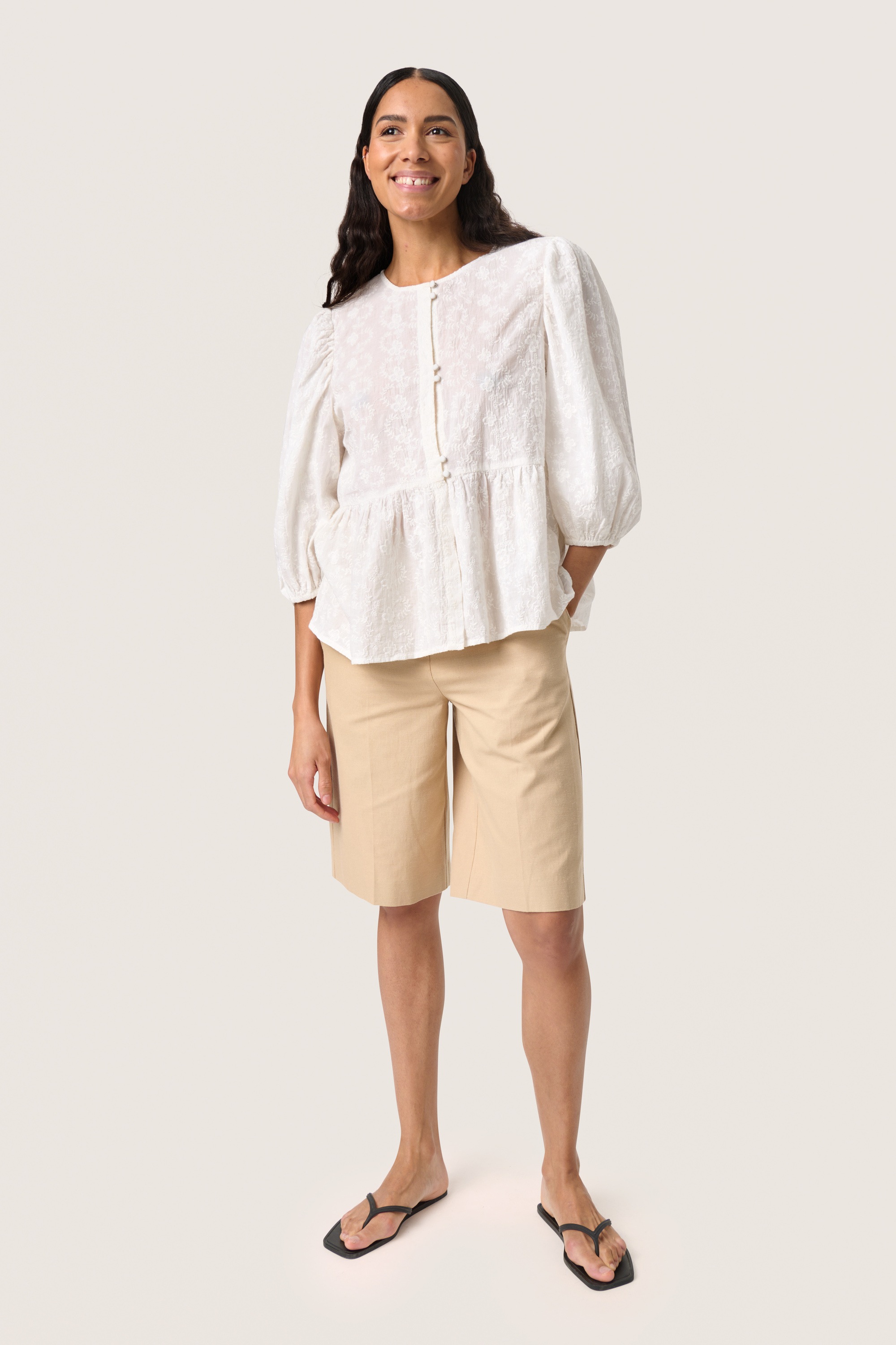 SOAKED IN LUXURY Kurzarmbluse »Damen Bluse kurzarm SLIsja«