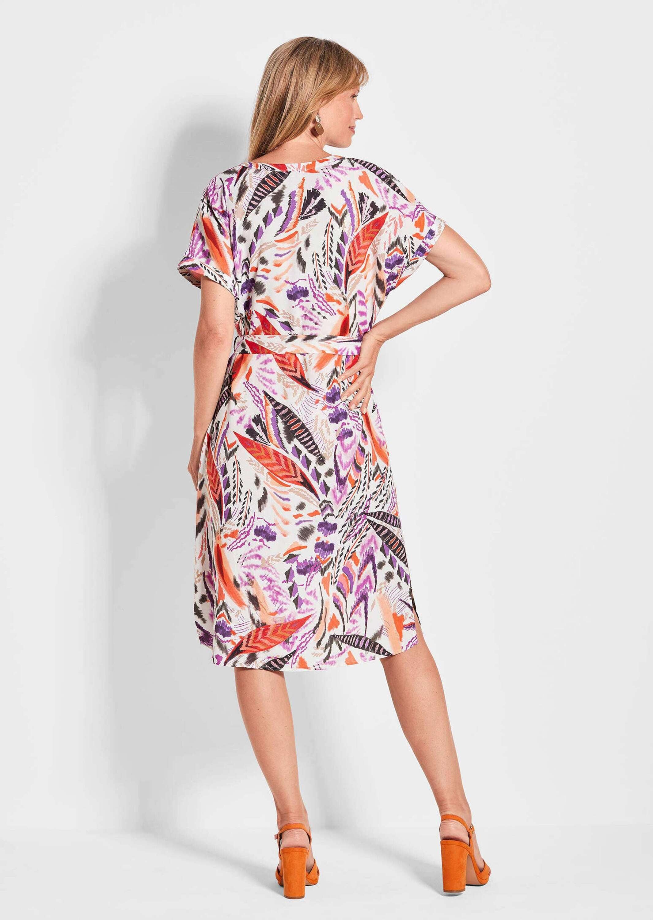 GOLDNER Sommerkleid »Kurzarm-Kleid mit Ethno-Print«
