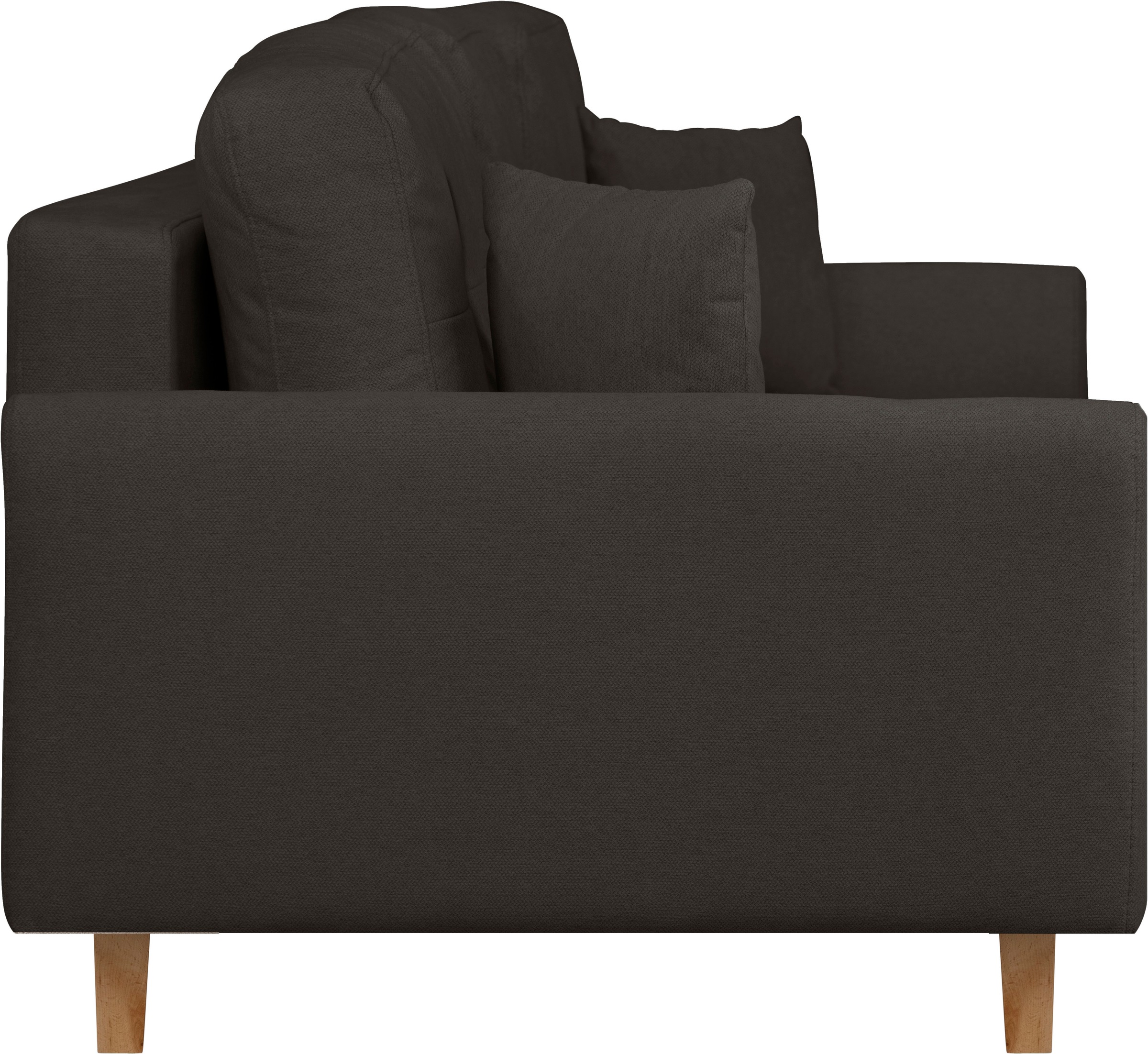 Home affaire 2-Sitzer »TRIPLO mit Wellenunterfederung, Maße B/T/H: 165/100/89 cm«, Sofa mit Steppung im Rückenbereich, incl. Rückenkissen und Zierkissen