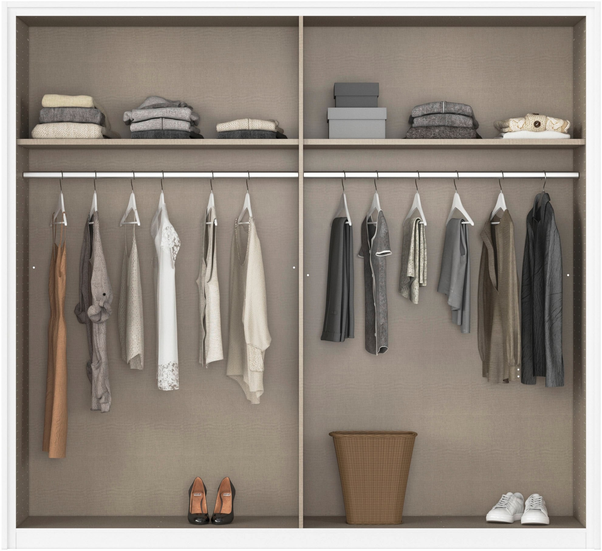 rauch Schlafzimmer-Set »Komplettschlafzimmer Schlafzimmer Schlafzimmermöbel SAJO«, (Set, 4 tlg., Set: Kleiderschrank mit/ohne Spiegel, Bett in 2 Breiten, 2 Nachttische), optional mit Spiegel am Kleiderschrank MADE IN GERMANY