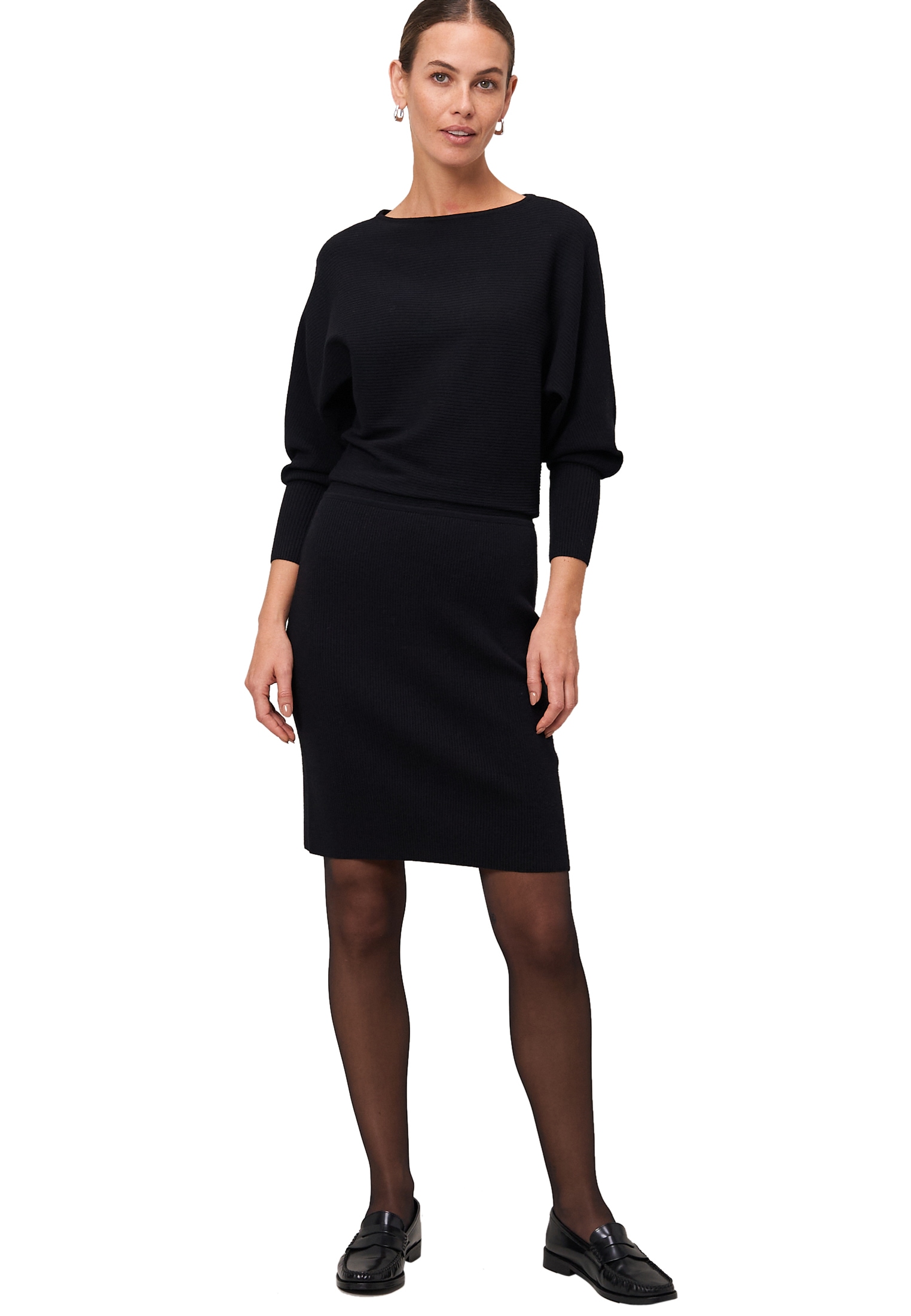 Zero Strickkleid »zero Damen Strickkleid mit U-Boot Ausschnitt«, Plain/ohne Details